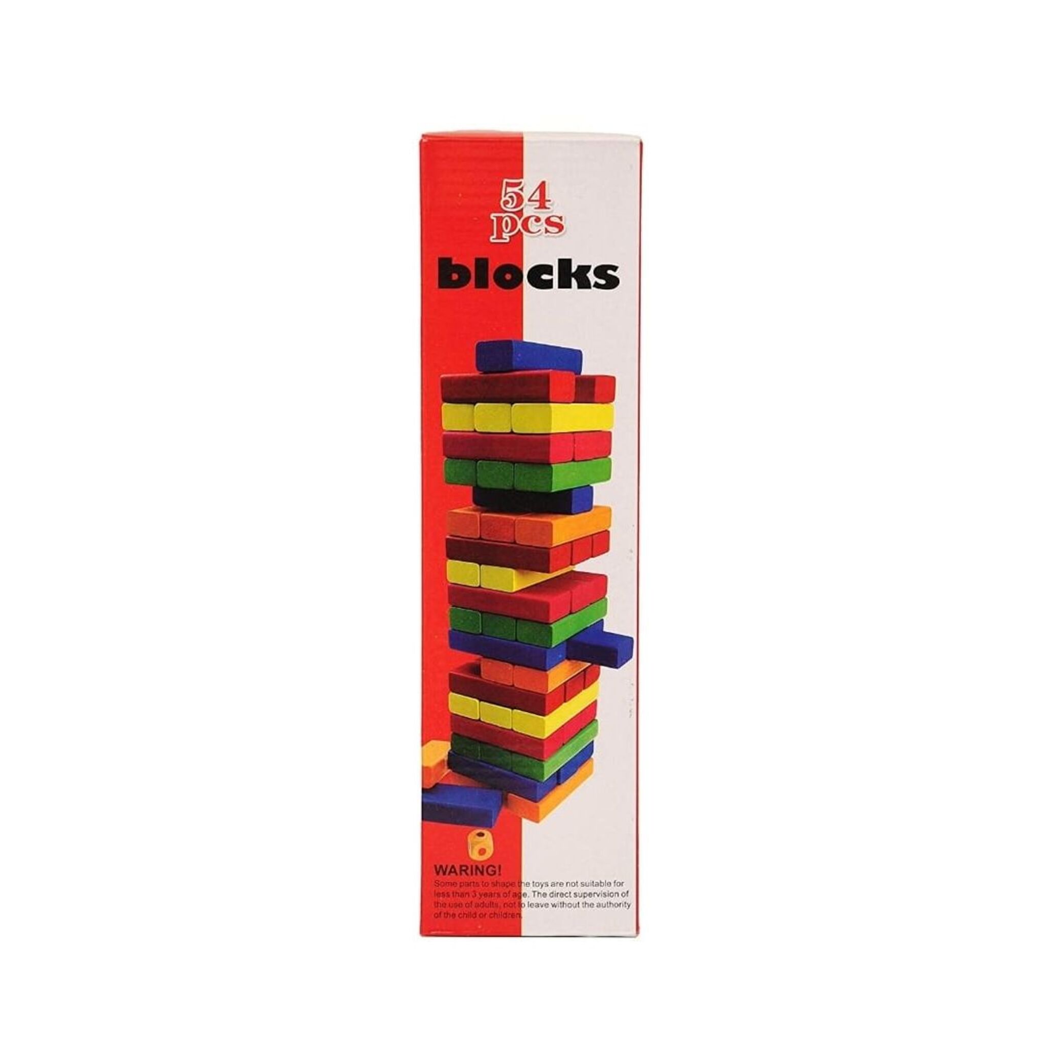 (Price for 12 pieces) Wooden Tower - 54 wooden cubes per piece