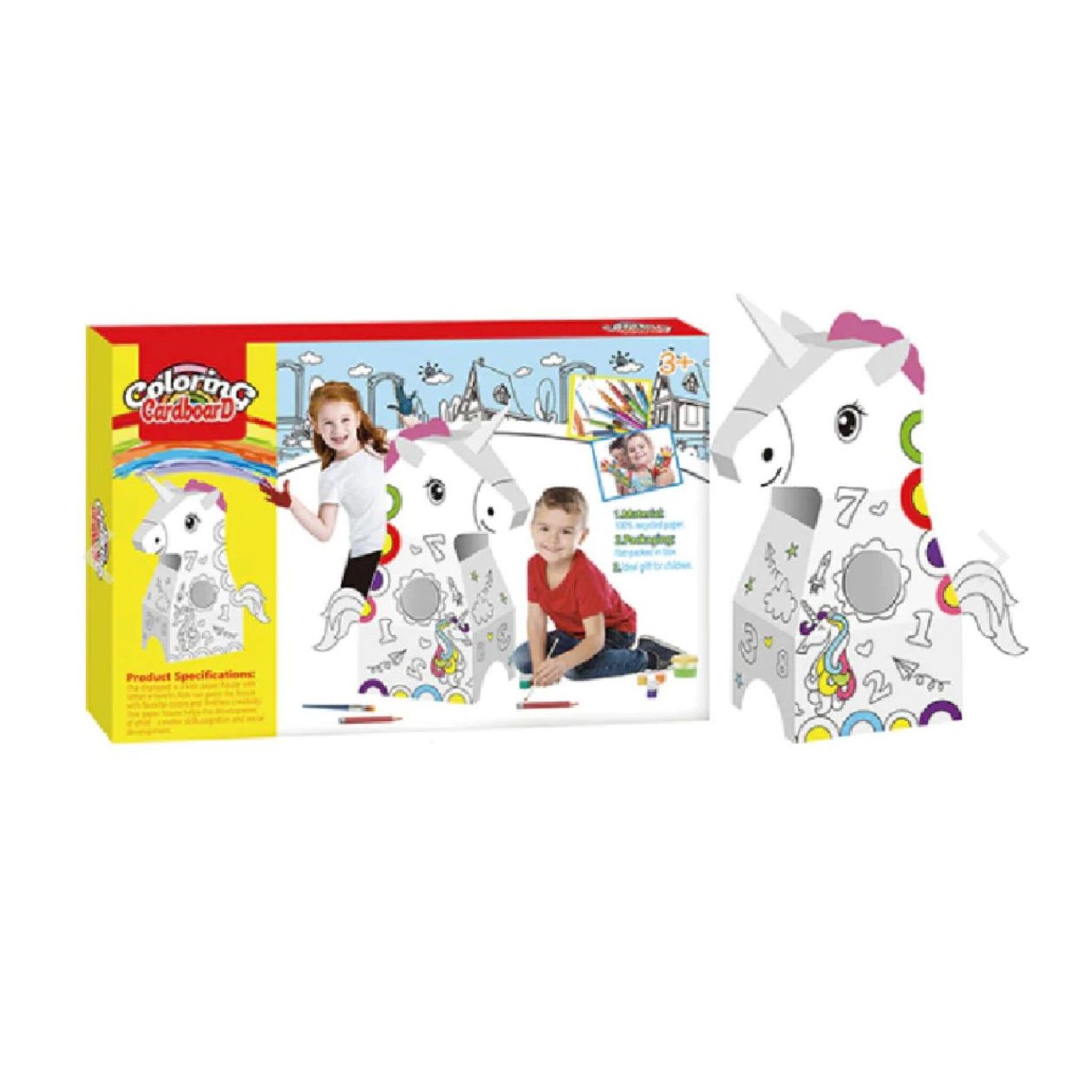 Unicorn Cardboard Coloring Set