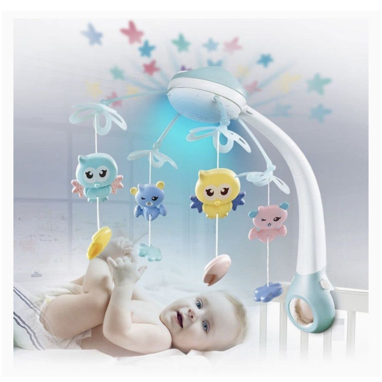 Projection and Night Light Bed Bell - Blue