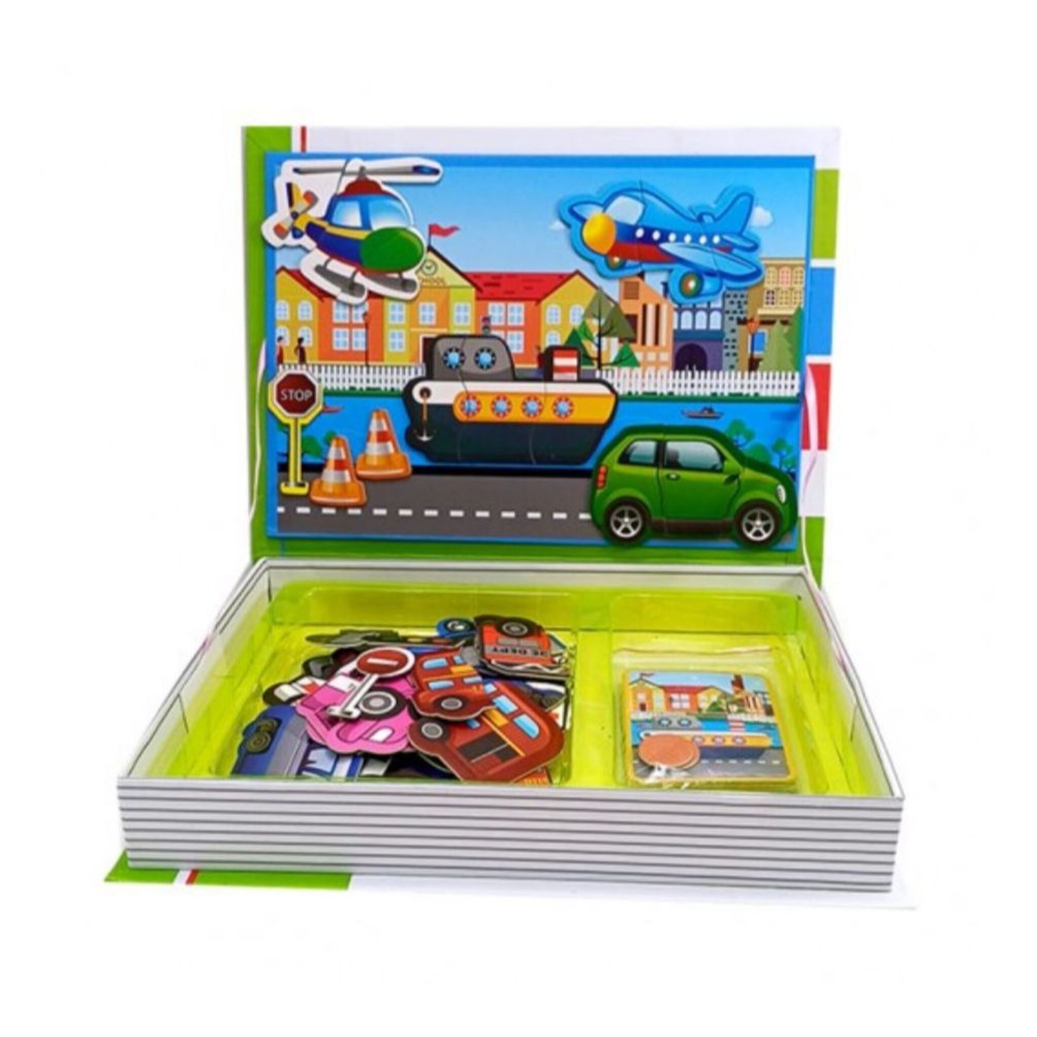 Magnetic Book Traffic Car Puzzle (77 Pieces)
