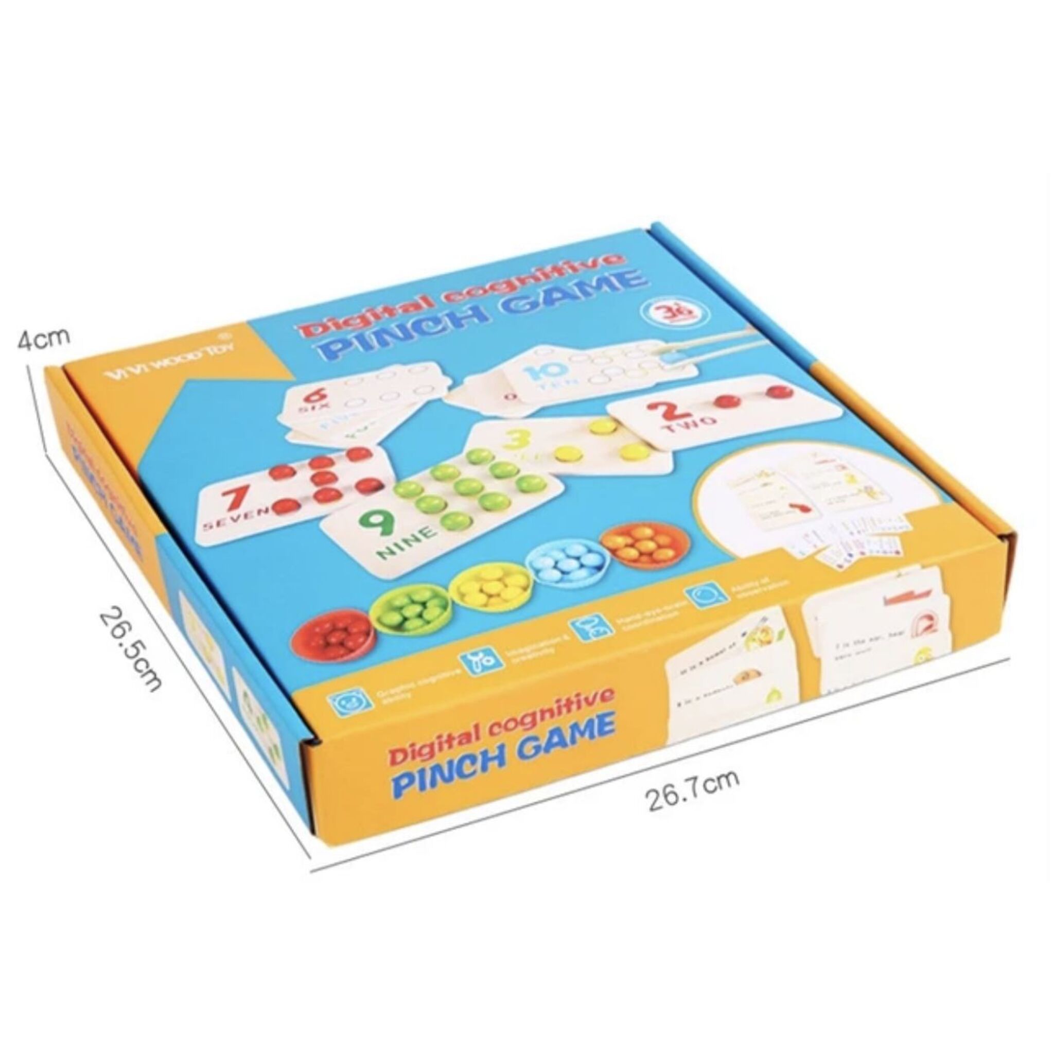Wooden Mathematical Puzzle Board with Balls and Beads