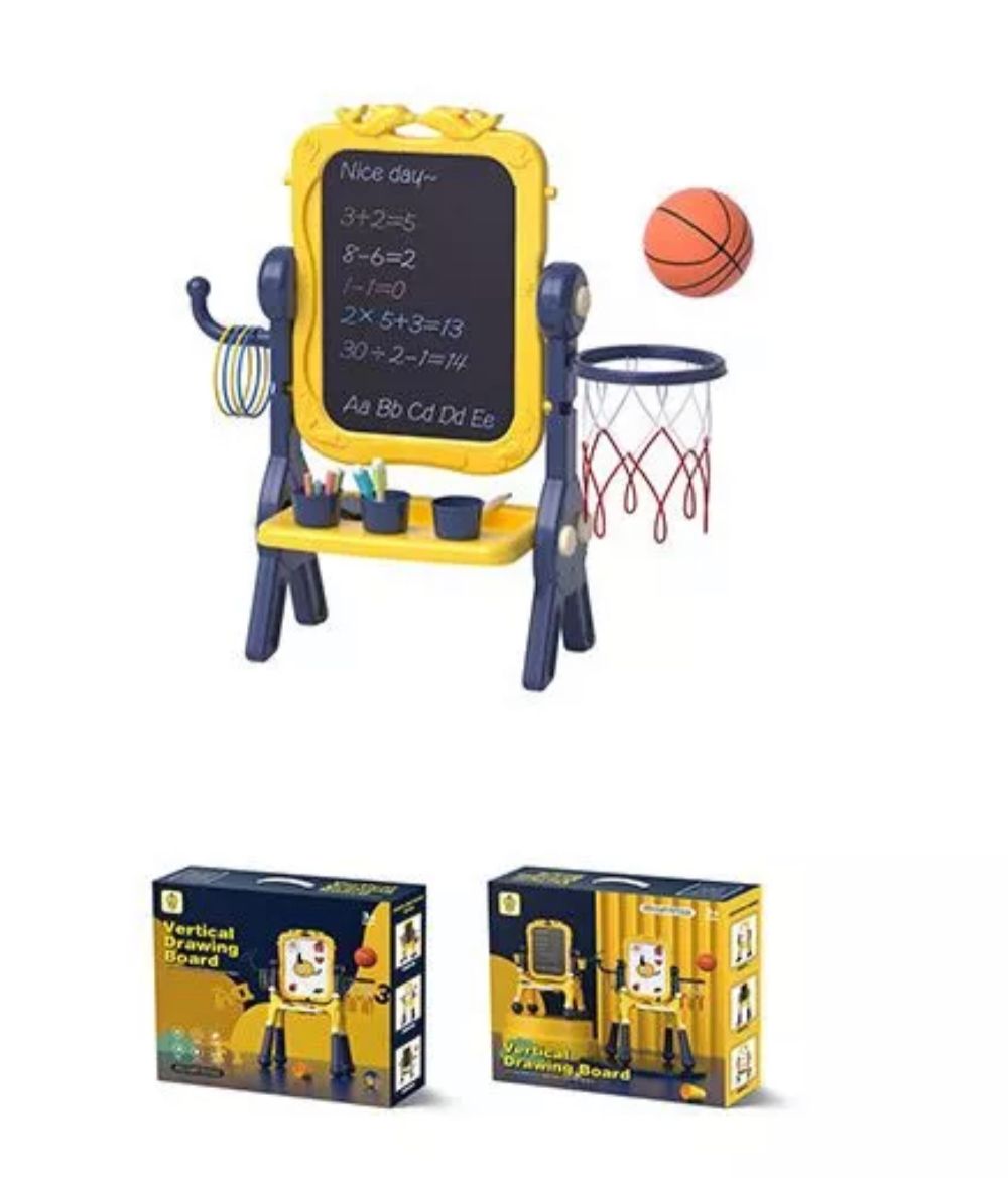 Large Writing Board and Activity Center with Basketball 4 in 1
