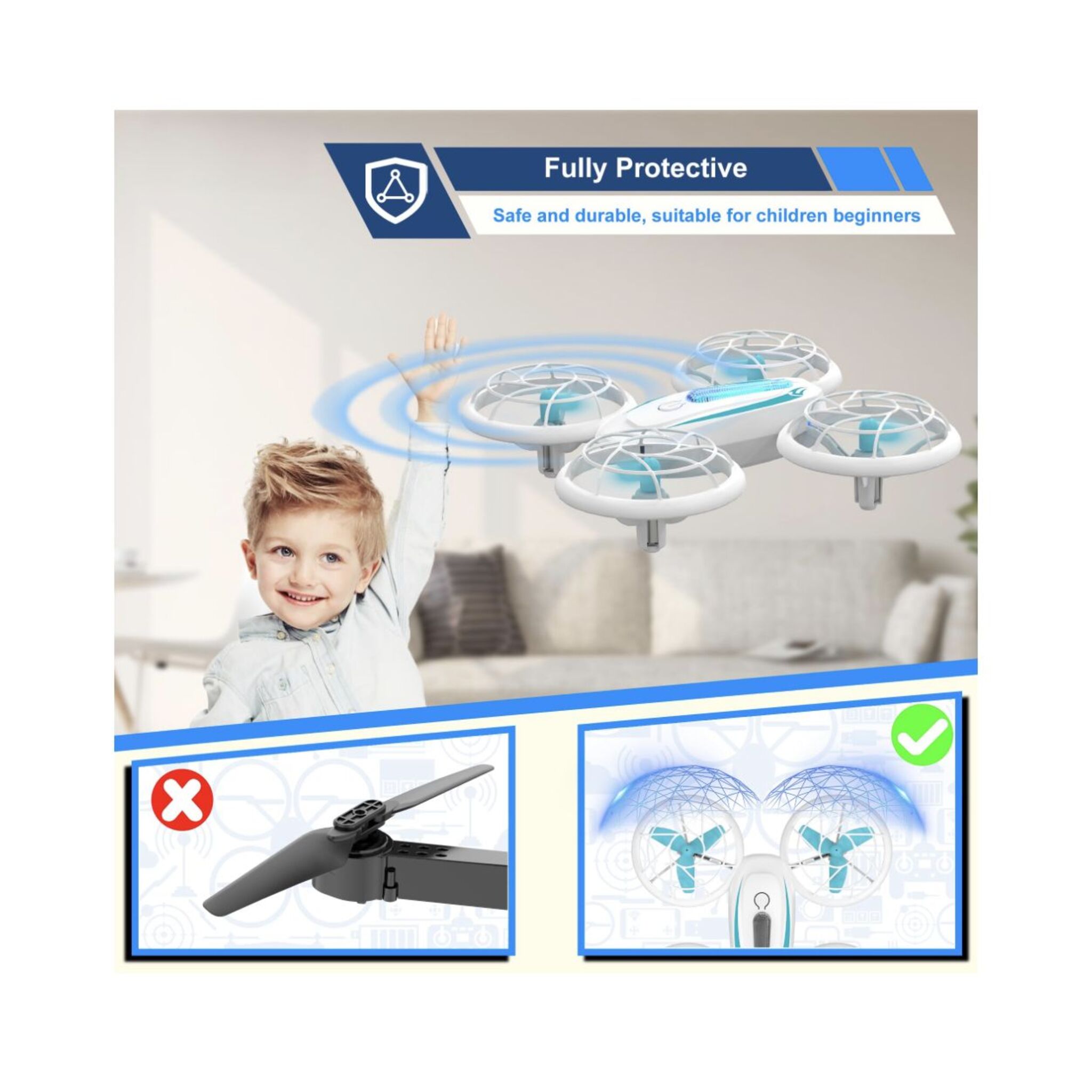 Safe and Easy Remote Controlled Drone