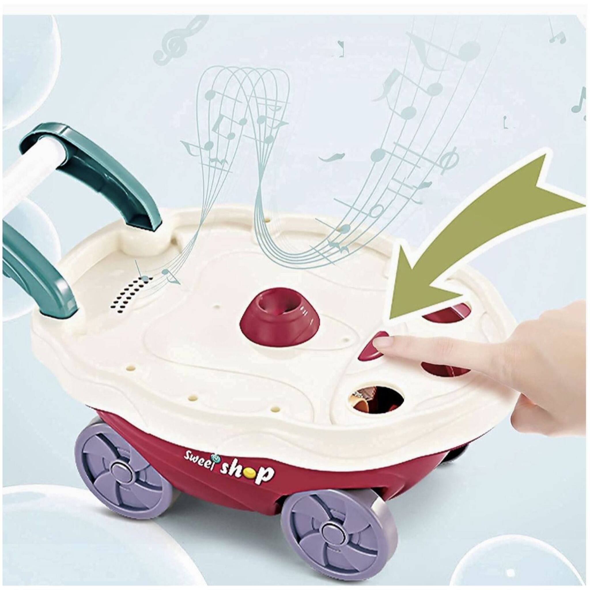 Ice Cream and Candy Shopping Cart with Sounds and Music (36 pieces)