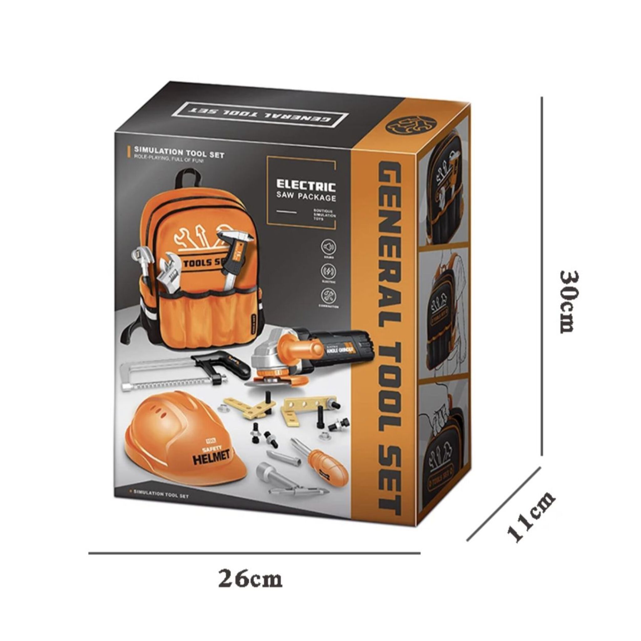 Engineering, Maintenance, and Drill Tool Set with Backpack and Sounds (28 Pieces)