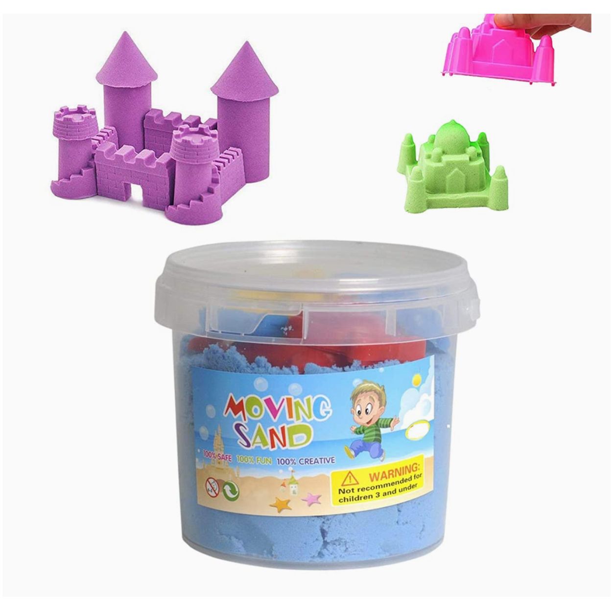Magic Blue Sand with Shaping tools