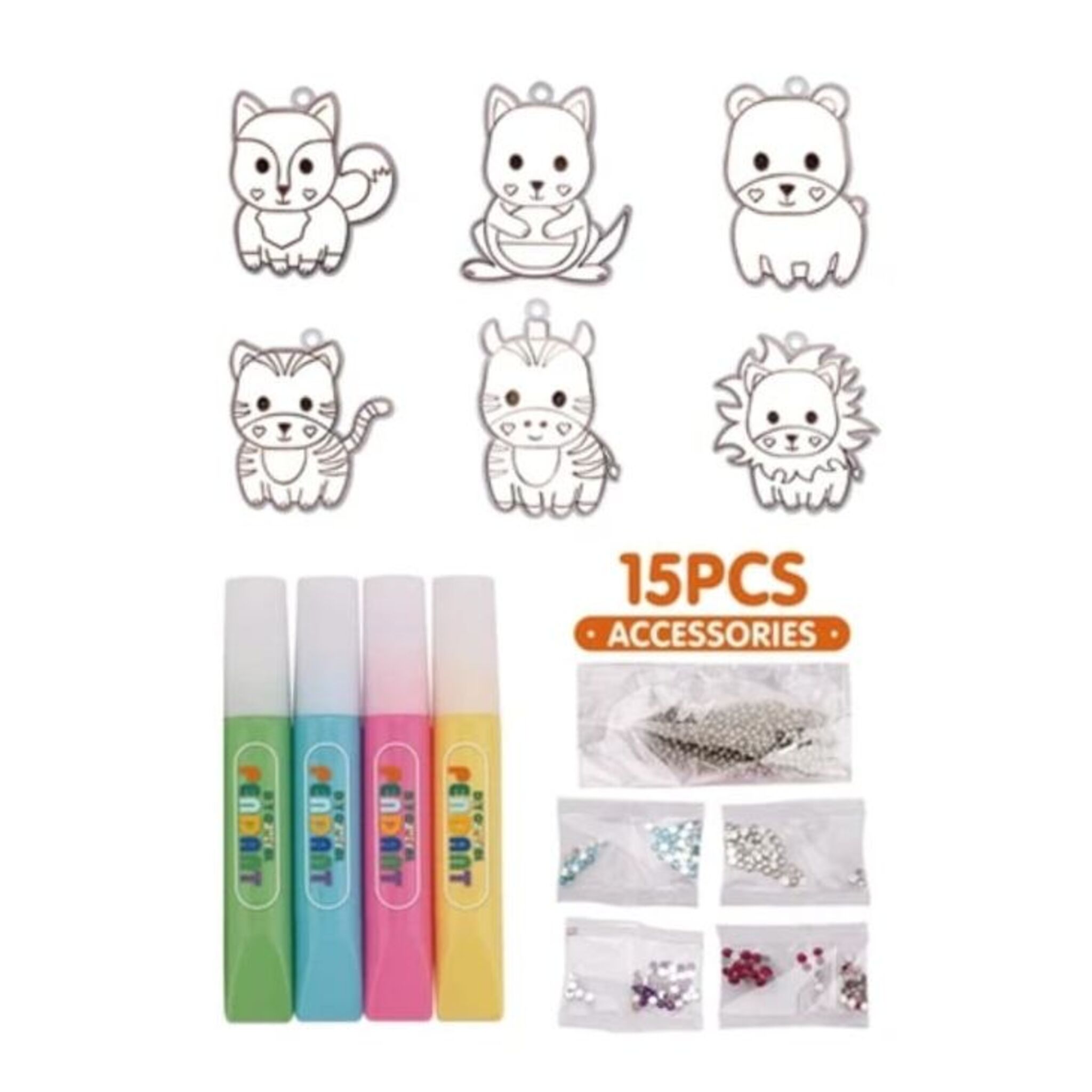 Animal Pendant Making Set (15 pieces)
