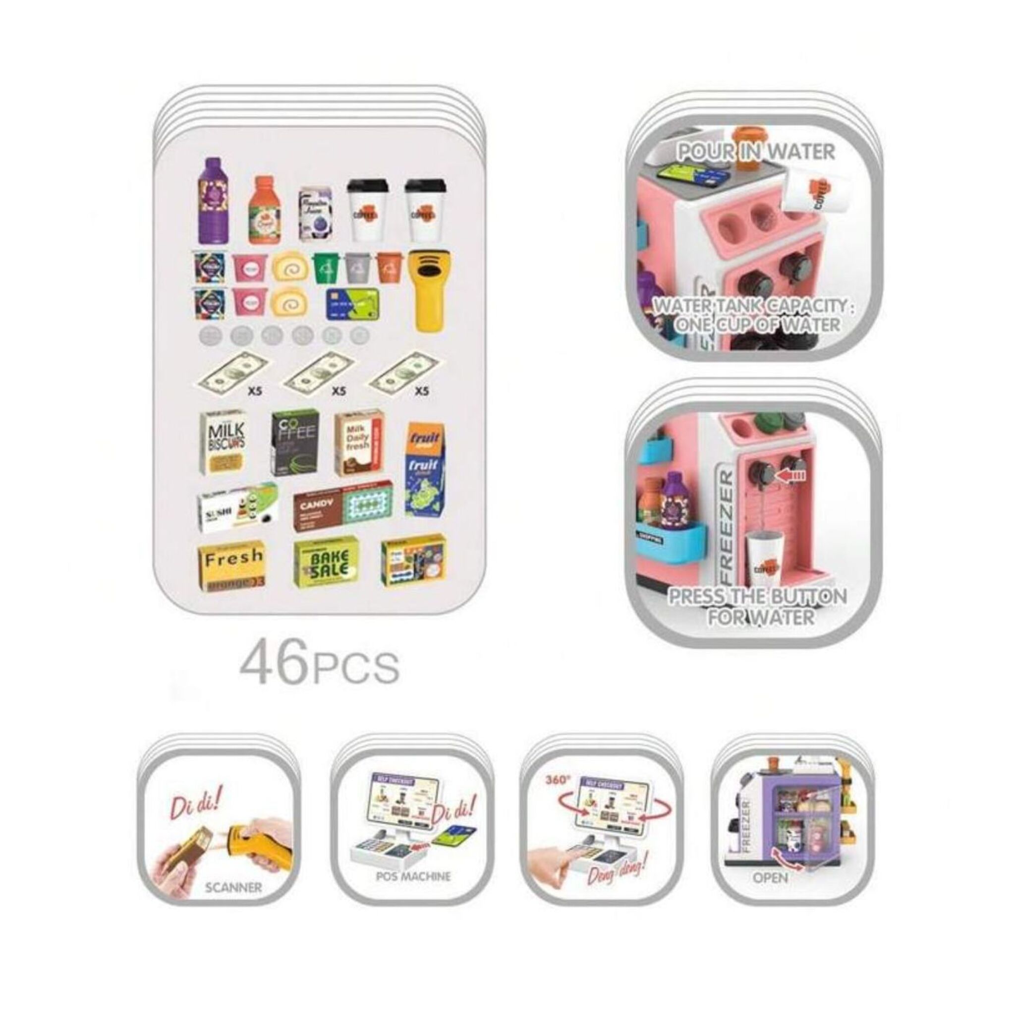 Supermarket Playset (46 Pieces)