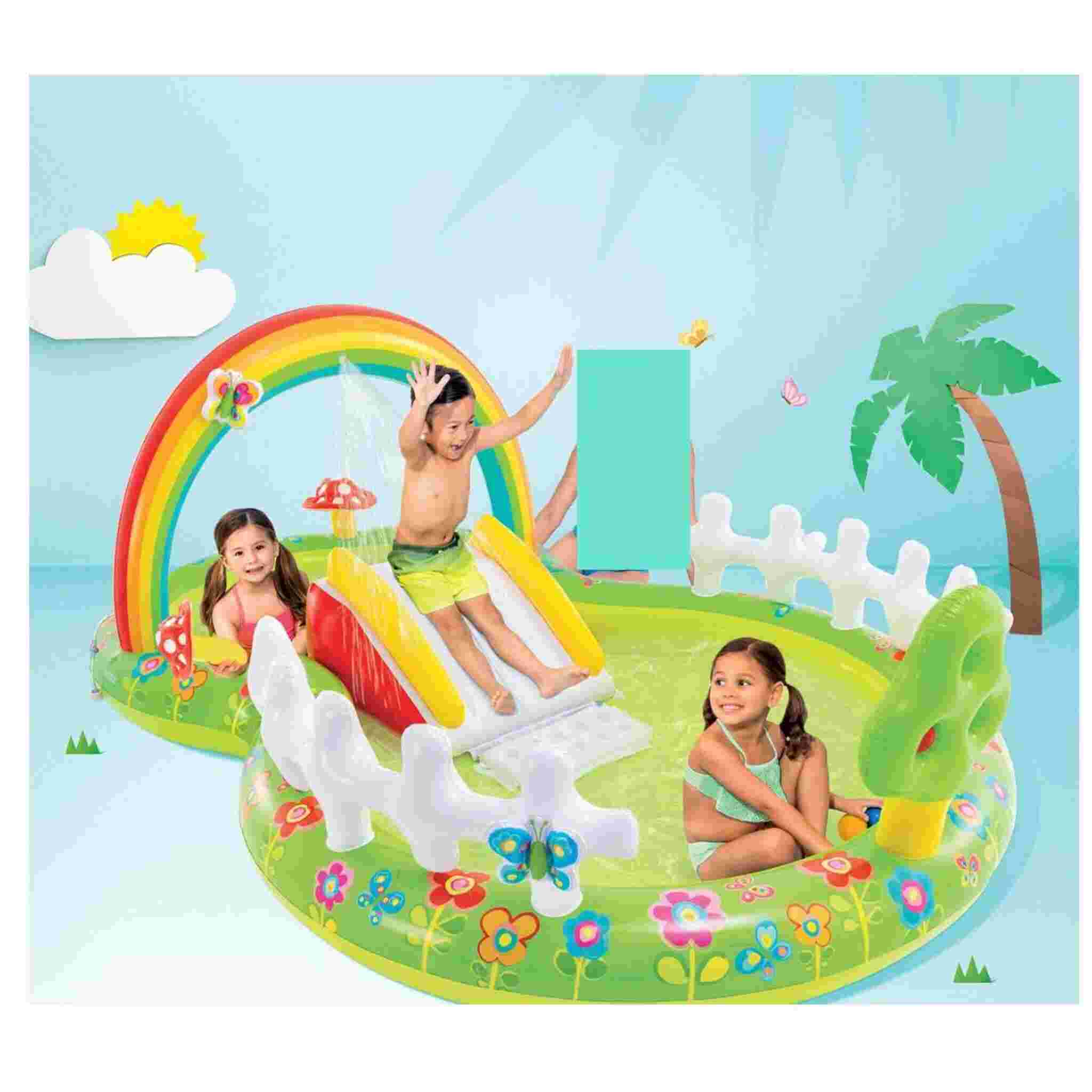 Intex Rainbow Kids Pool with Slide