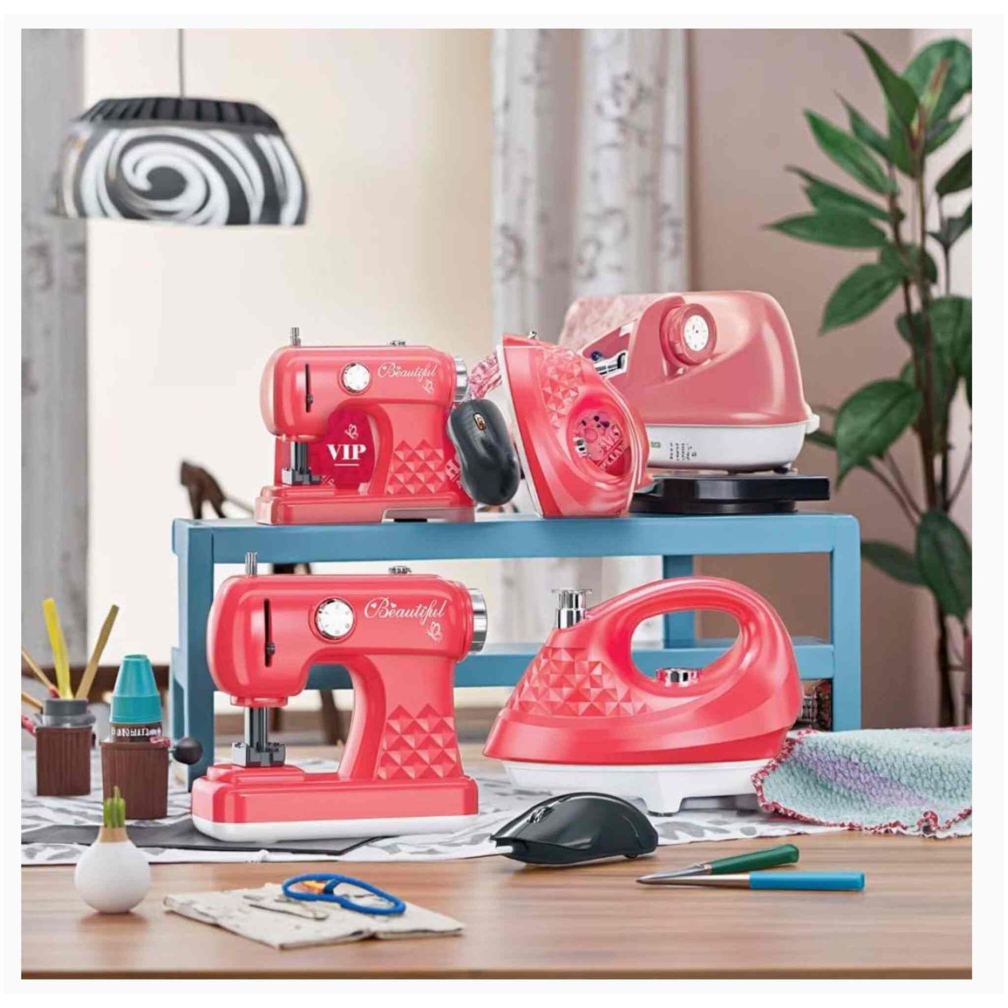 Sewing Machine and Iron Playset