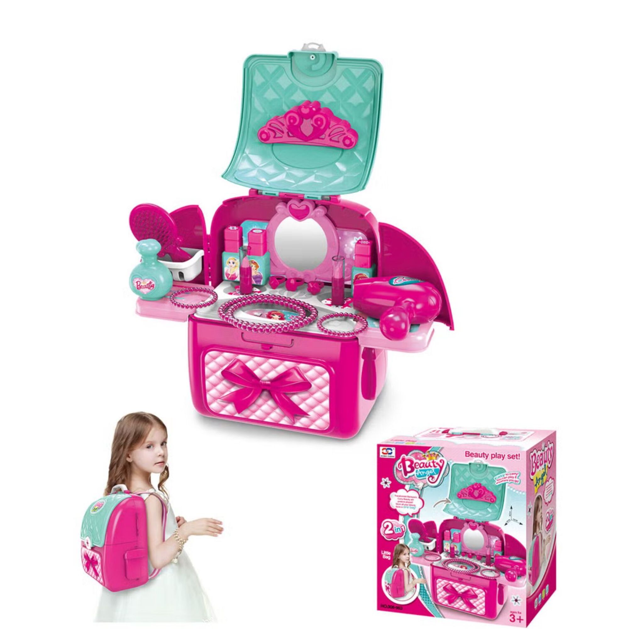 Portable 2-in-1 Makeup Backpack