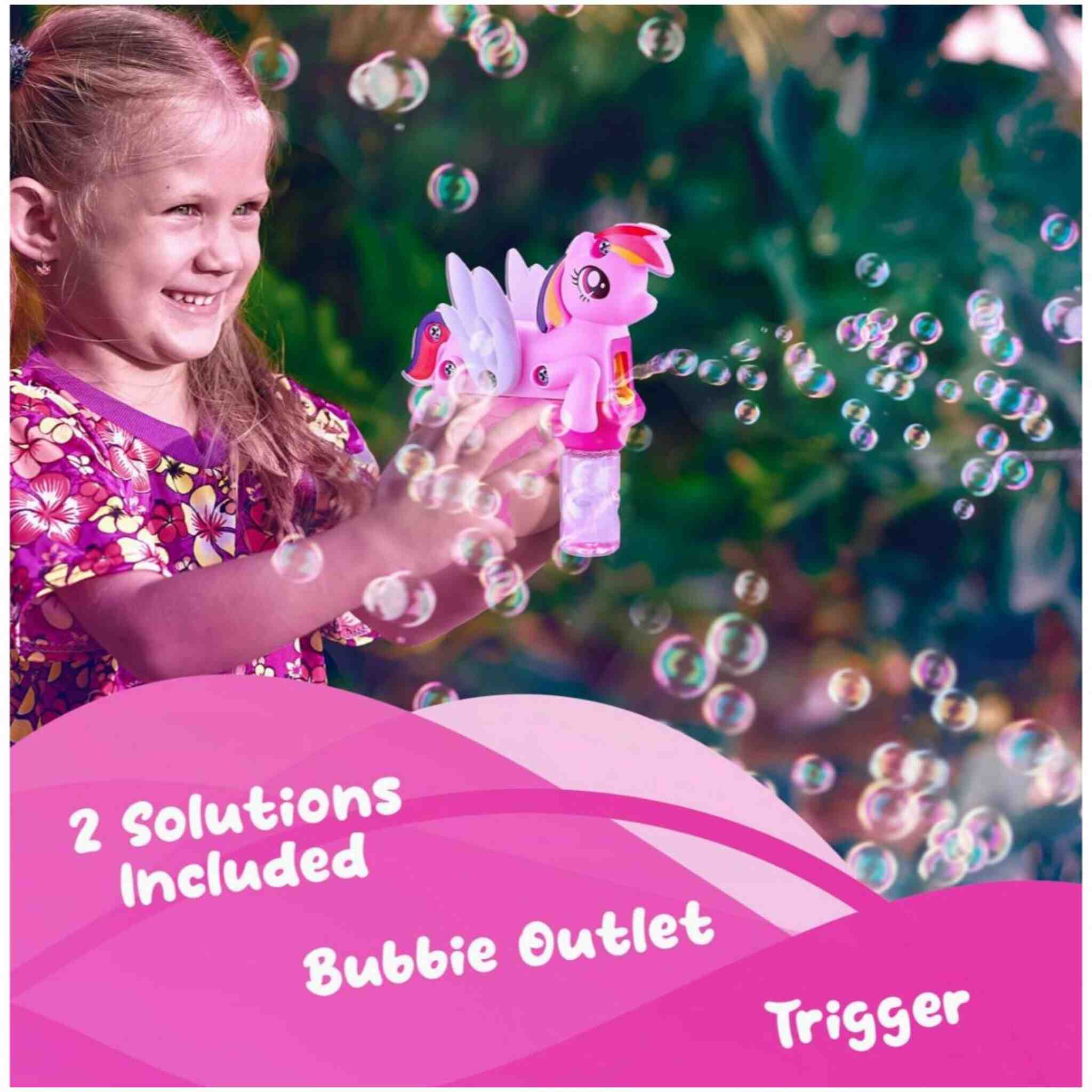 Unicorn Bubble Gun (Pink)