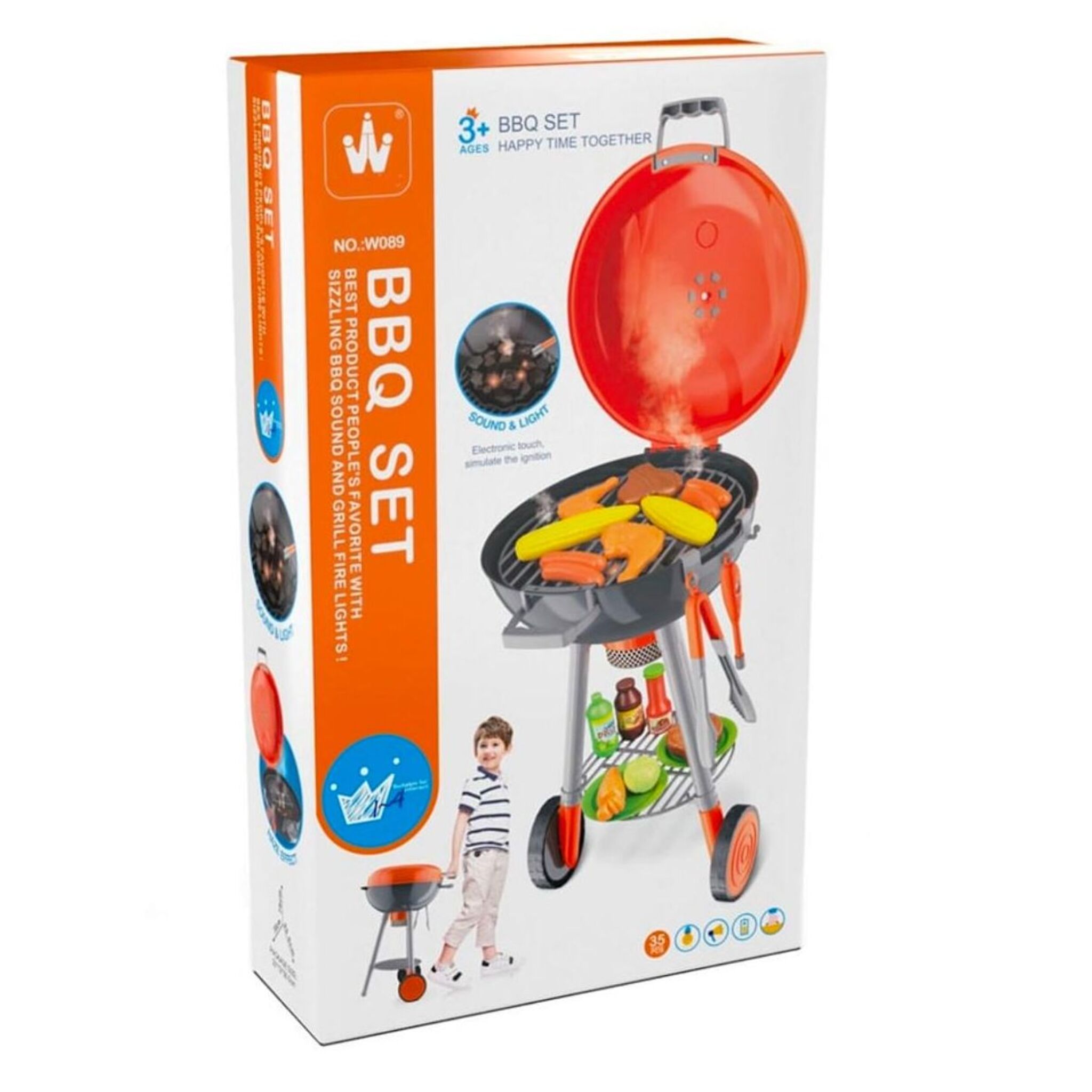 BBQ Chef Cooking Grill with sounds and steam (35 pieces)