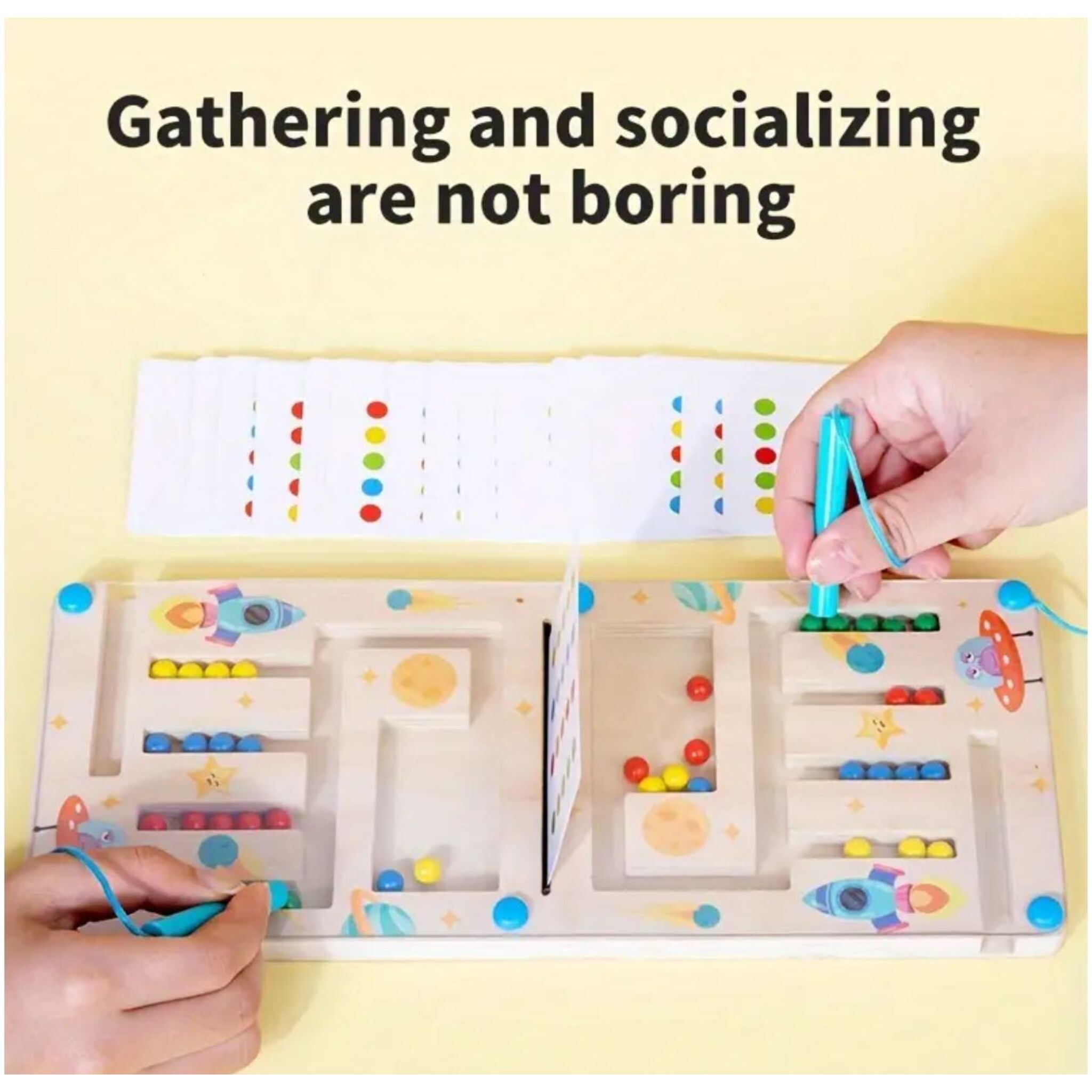 Wooden Bead Runner Game