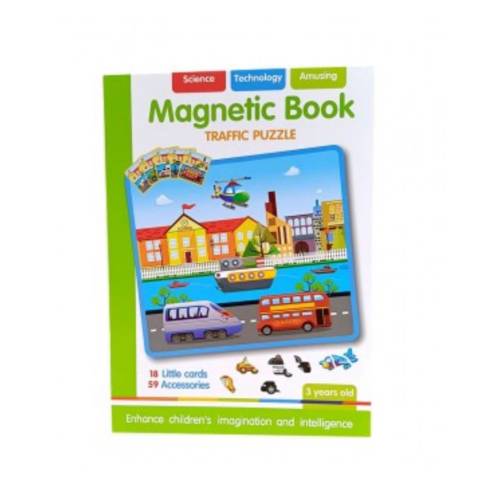 Magnetic Book Traffic Car Puzzle (77 Pieces)