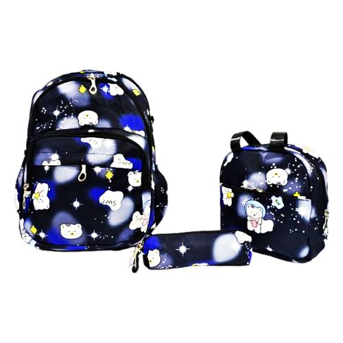 3-piece School Bag Set (Blue)