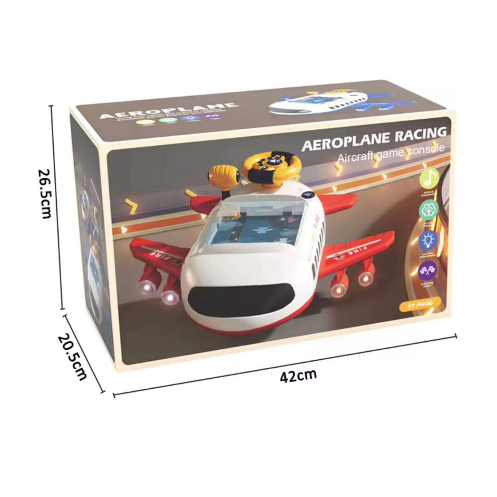 Interactive Airplane Simulator for Kids(red)