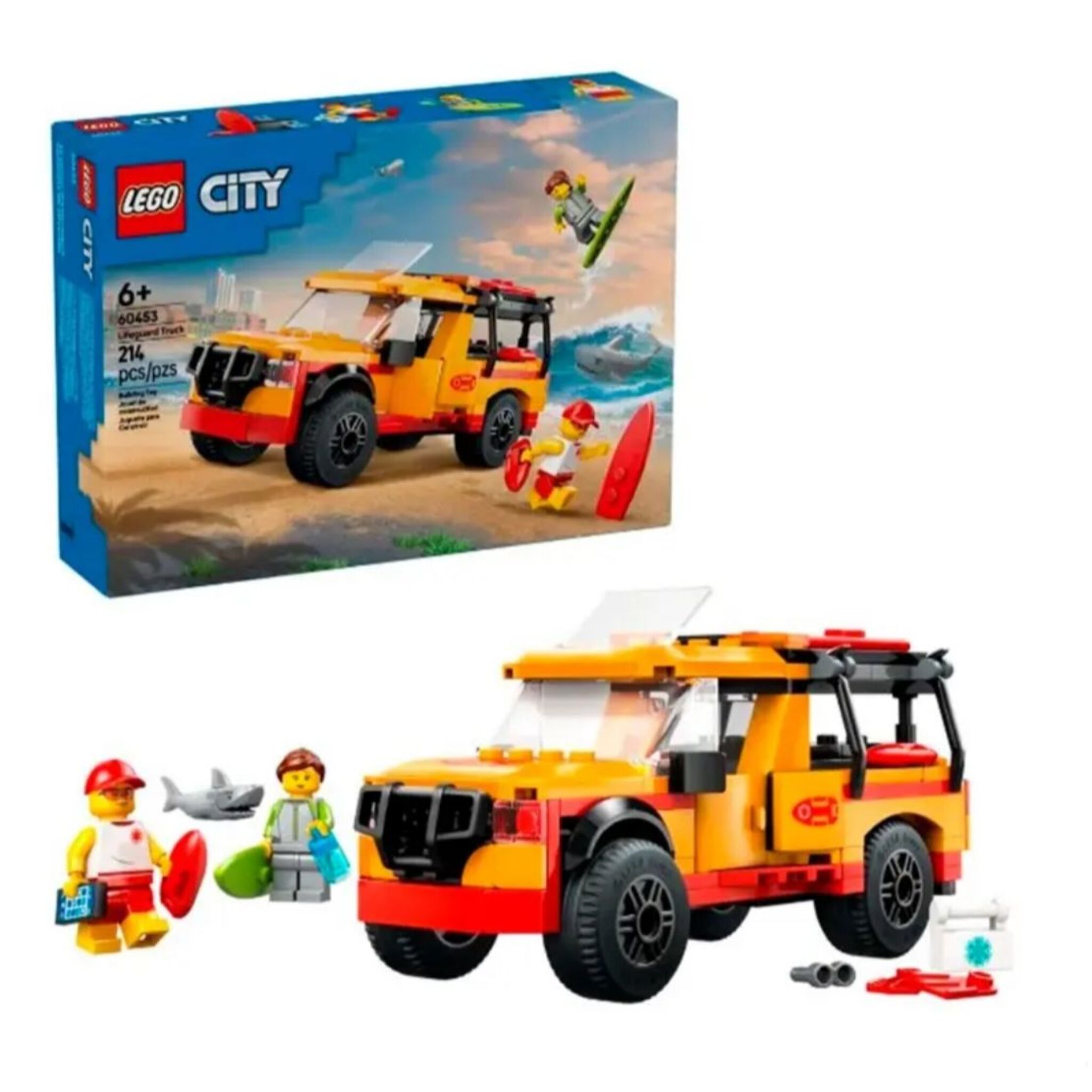 LEGO City Lifeguard Beach Rescue Truck Playset (214pieces)