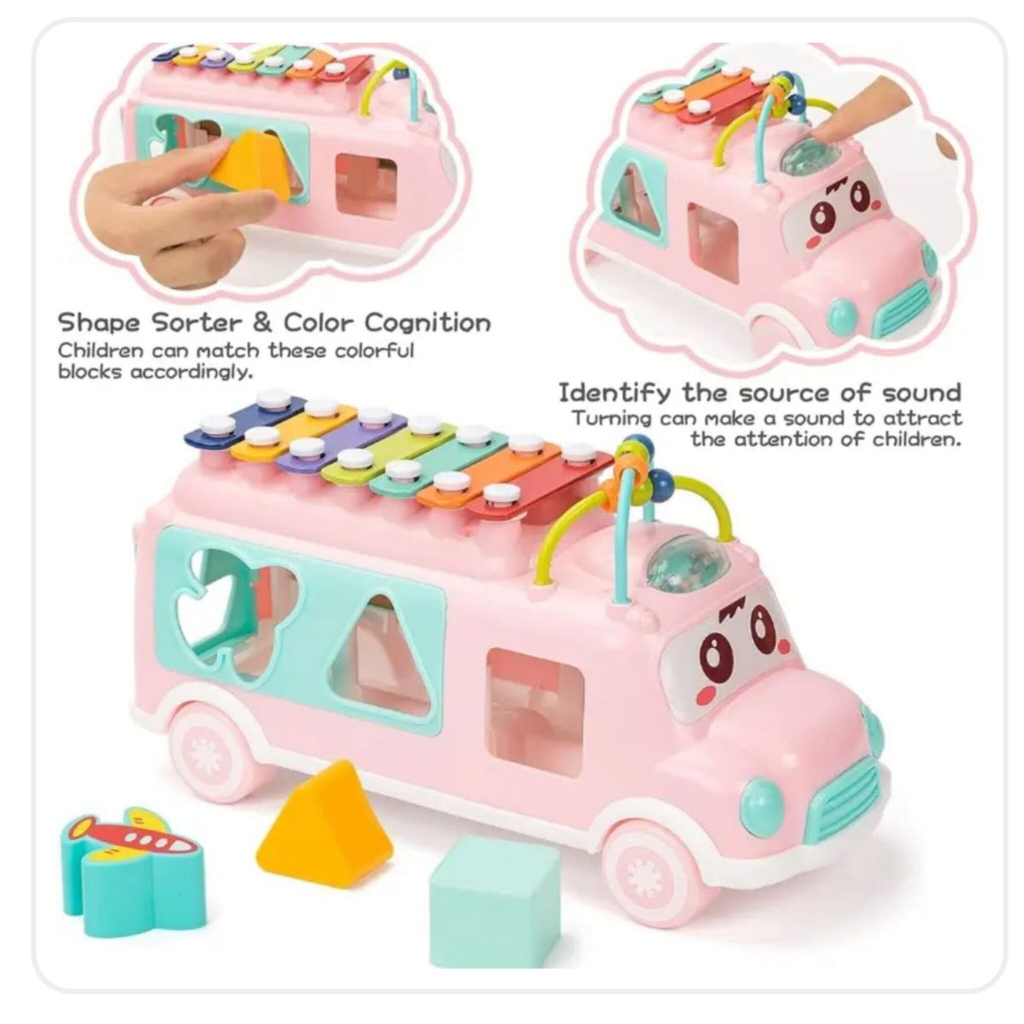 Multifunctional Musical Bus (Pink)