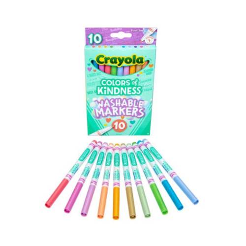 Crayola "Kindness" Washable Fine Line Markers (10 Markers)