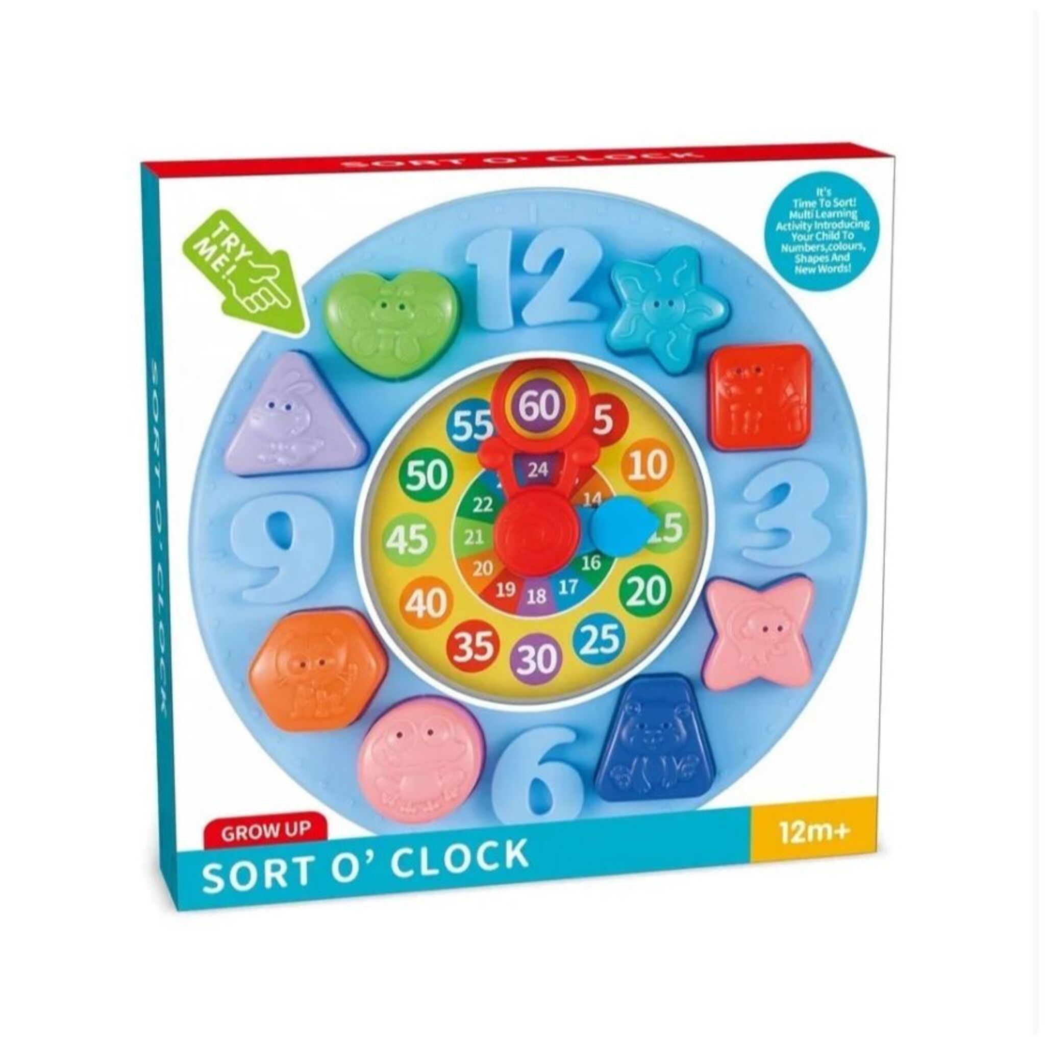 Educational Clock with Shapes and Colors