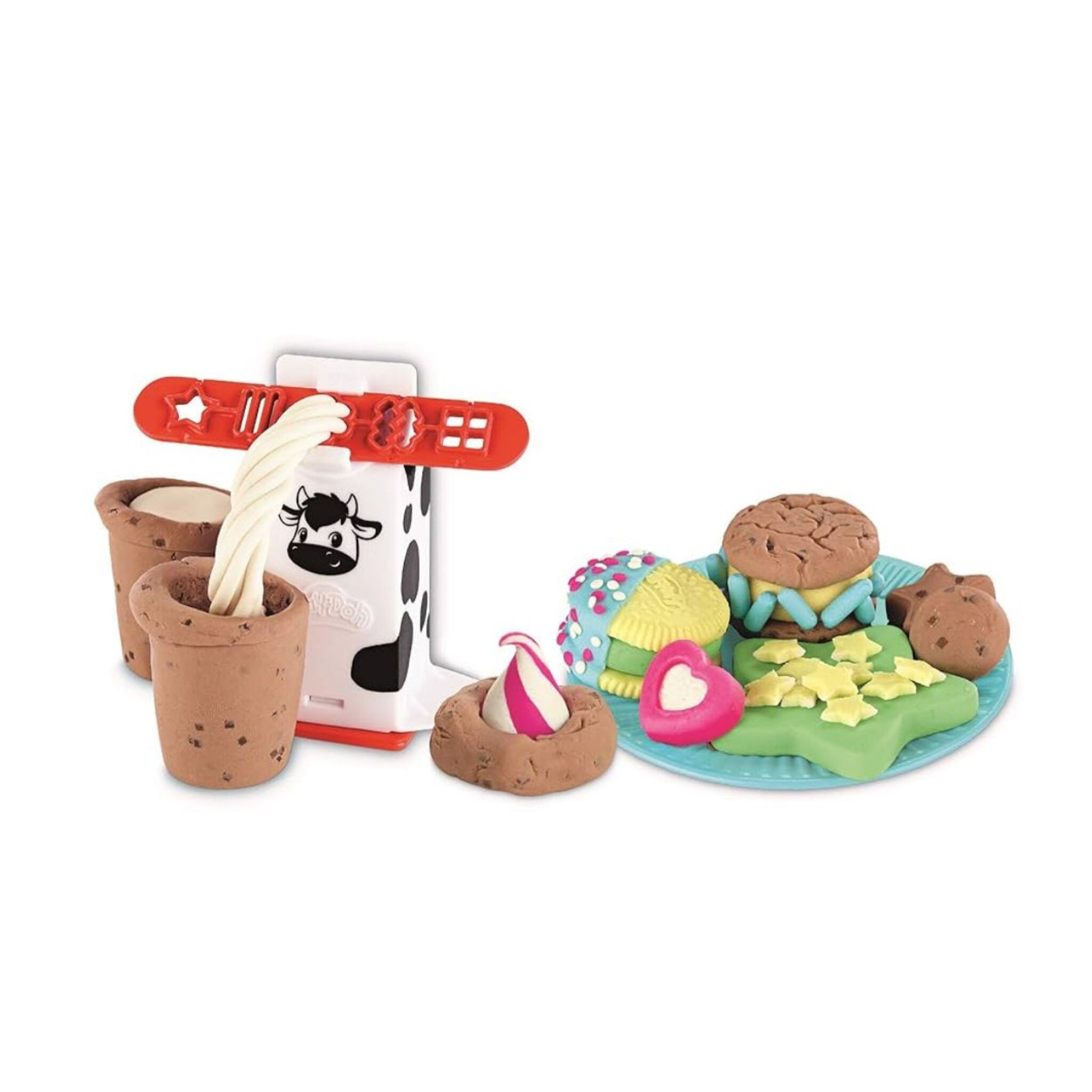Milk, Cookies, and Sweets Play-doh Modeling Clay Set with Tools (24 Pieces)