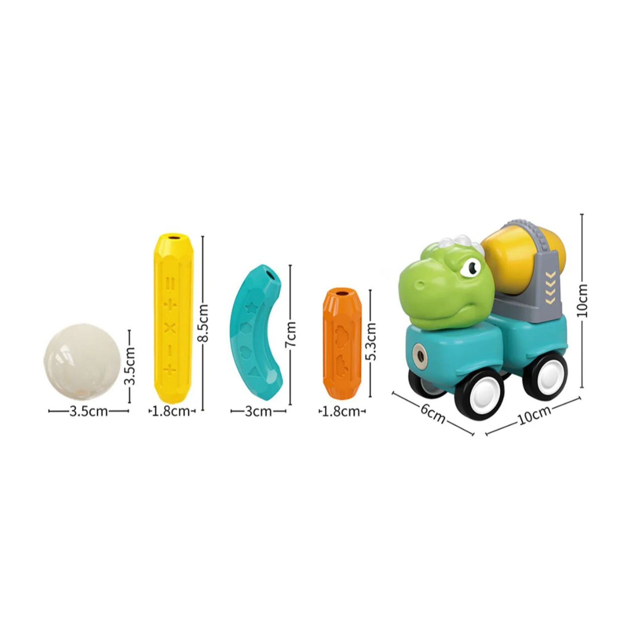 DIY Magnetic Blocks Dinosaur Car and Truck Building Kit (84 Pieces)