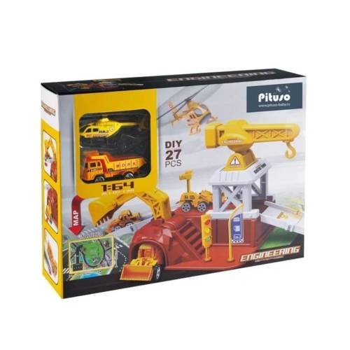 City Building Car, Truck and Helicopter Station (27pcs)