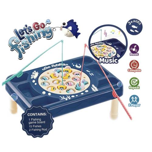 Let's Go Fishing Table with Music (BLUE)
