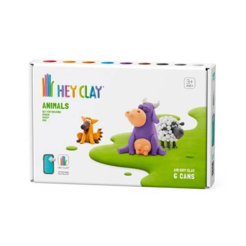 Hey-Clay Plastic Animal Modeling Set (6 Pieces)