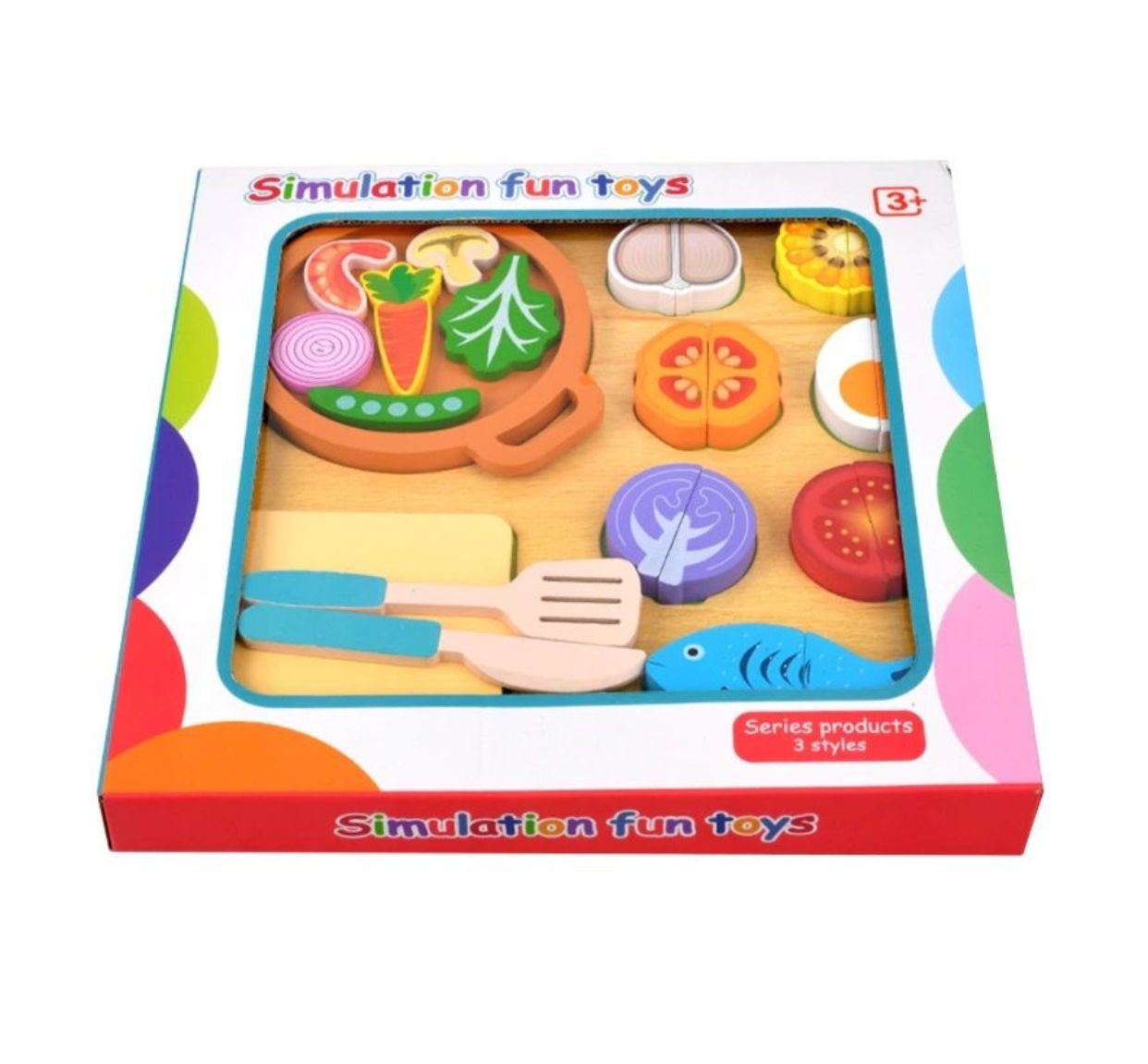 Magnetic Wooden Food Vegetable and Cutting Puzzle