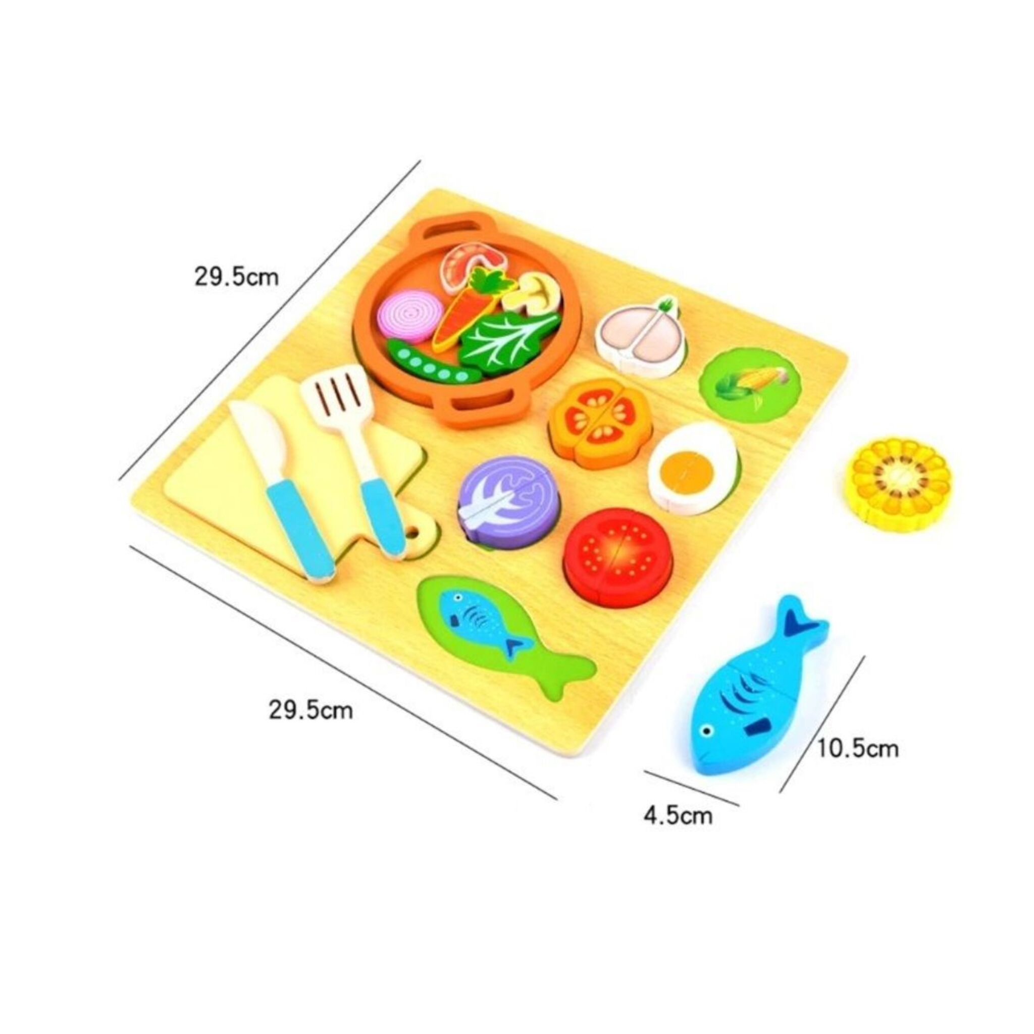 Magnetic Wooden Food Vegetable and Cutting Puzzle