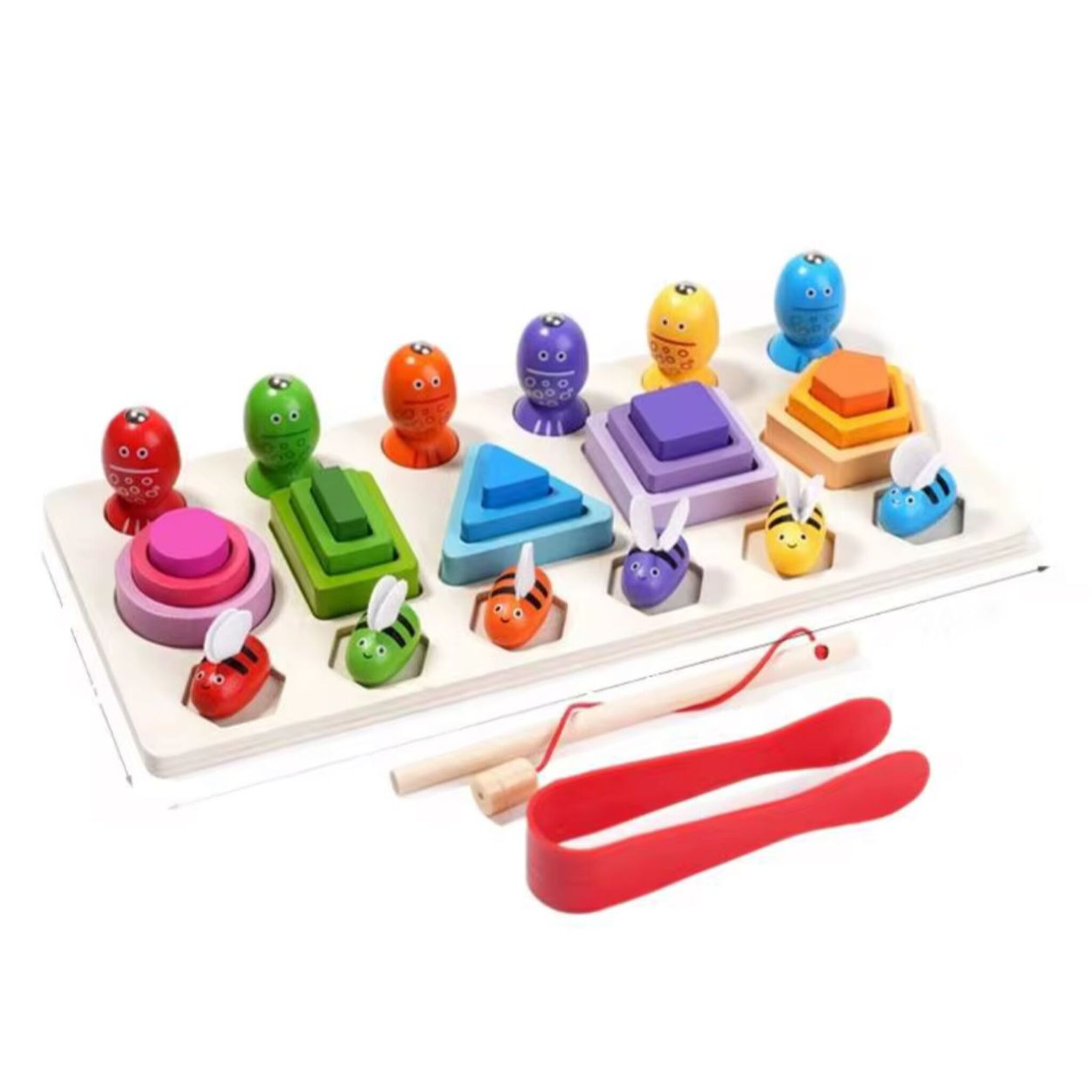 Educational Wooden Fishing and Bee Game