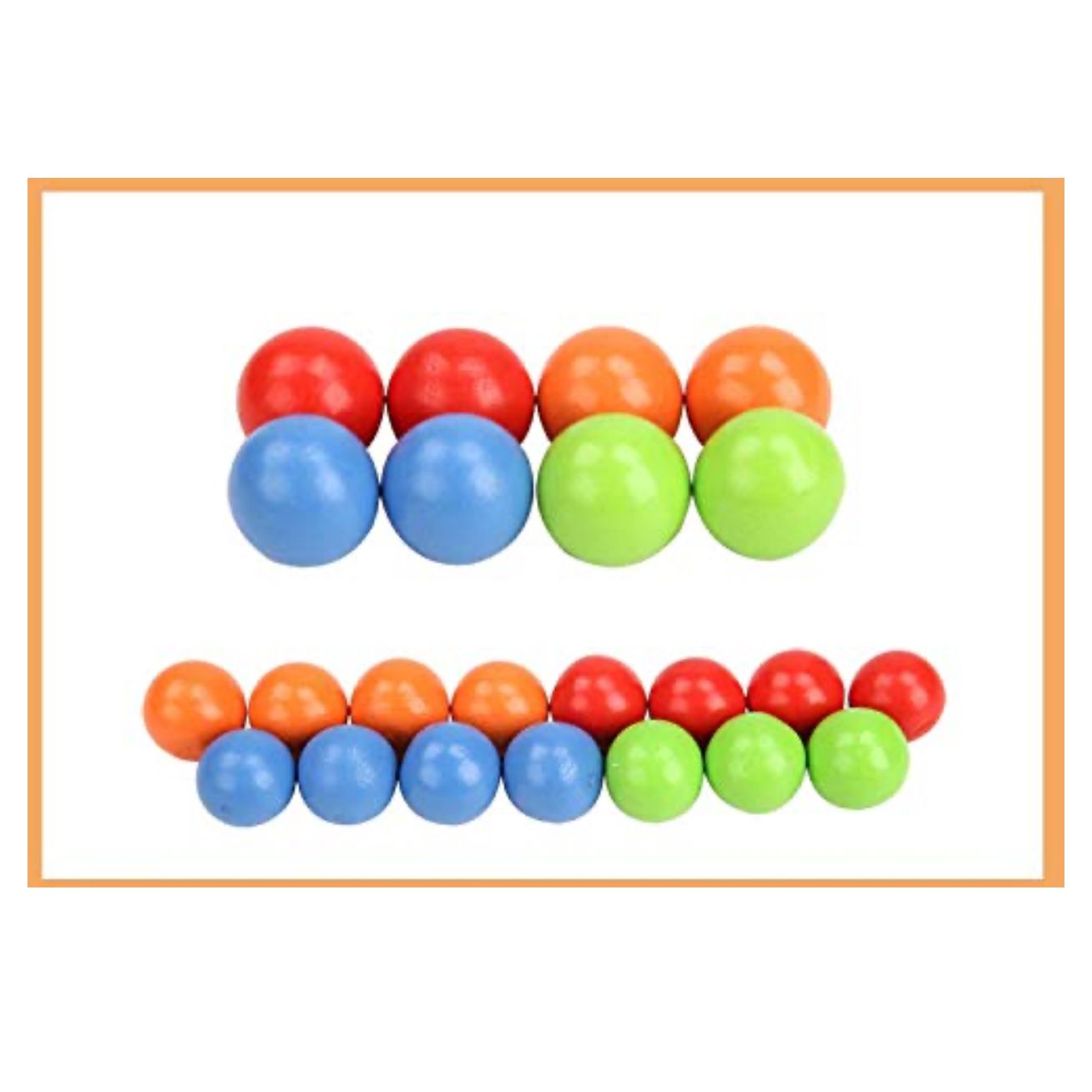 Wooden Match and Catch Beads Game