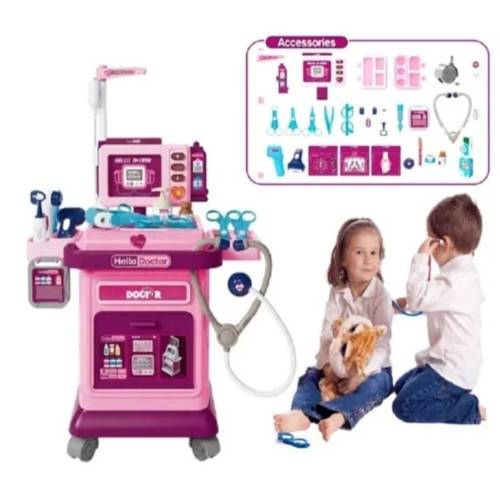Mobile Doctor Trolley Toy with Tools (37 Pieces)