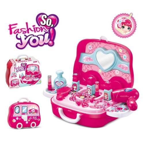 Girls Makeup and Salon Set with Rings, and Styling Accessories
