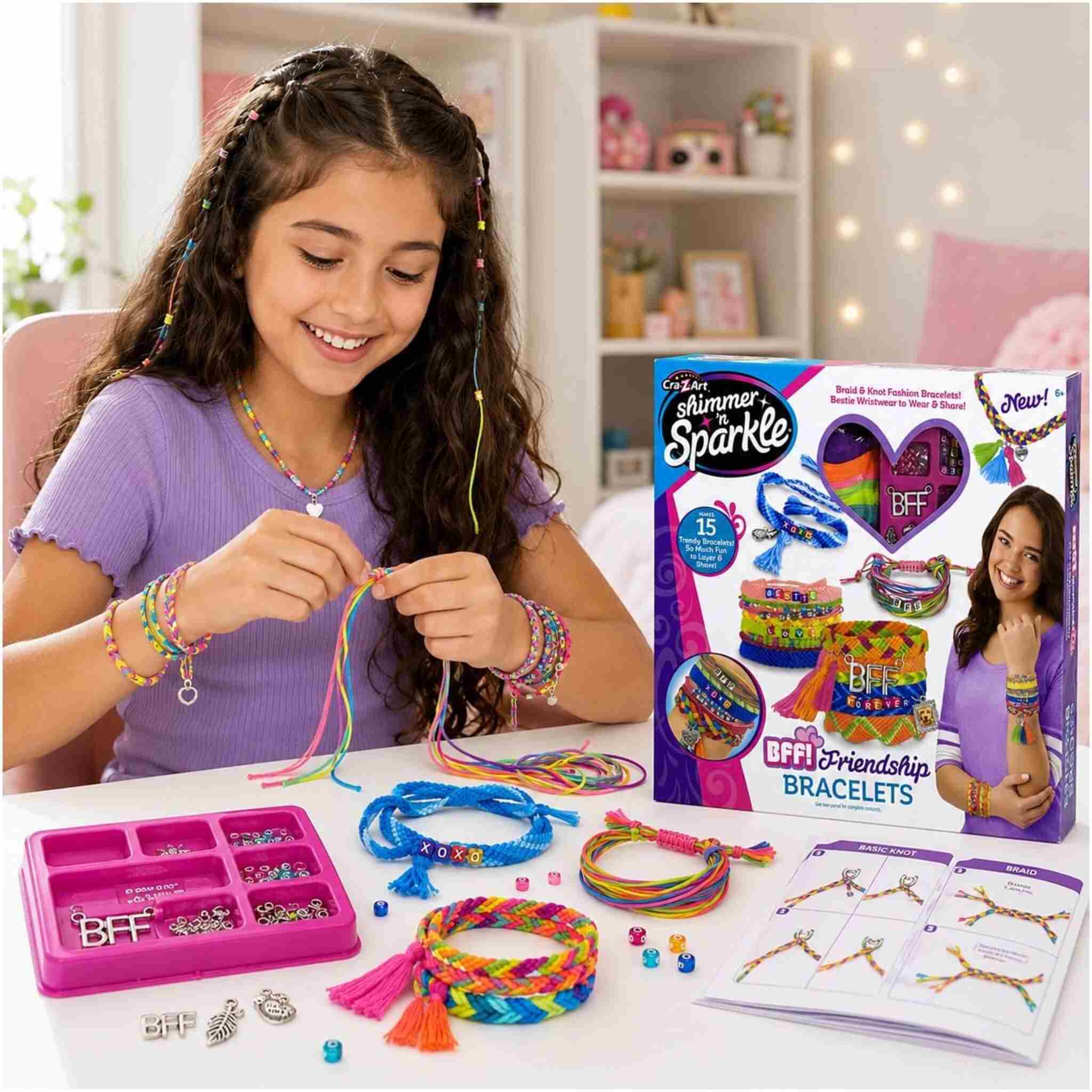 Shimmer 'n Sparkle DIY Friendship Bracelet Making Kit