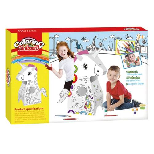 Unicorn Cardboard Coloring Set