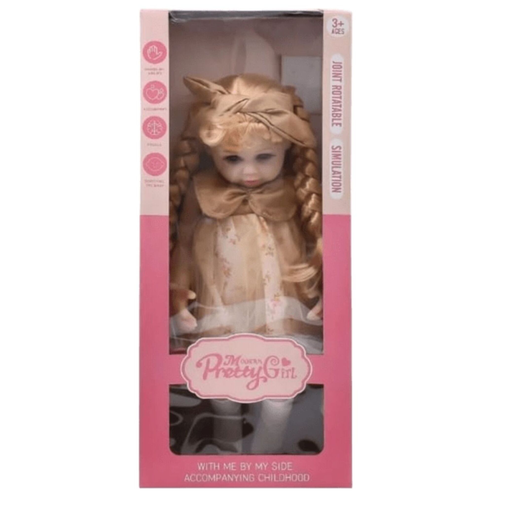 Large Doll with Silicone Baby Bottle