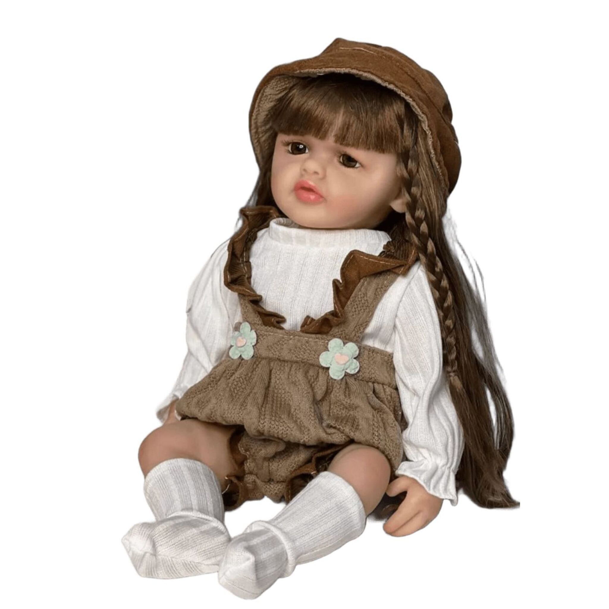 Large Doll with a Hat and Baby Bottle from Pretty Girl