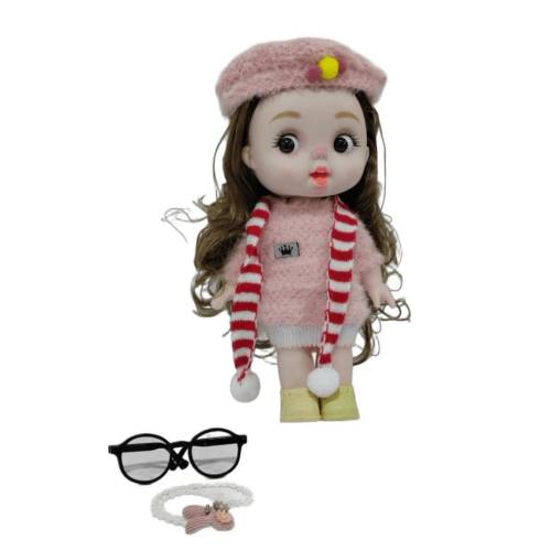 Baby Doll with Pink Hat (28 cm)
