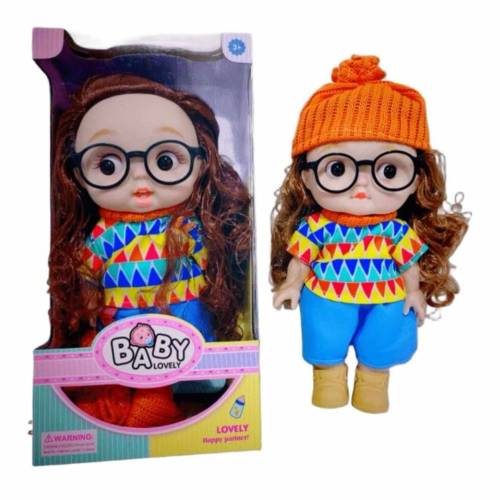 Baby Doll with Orange Hat (28 cm)