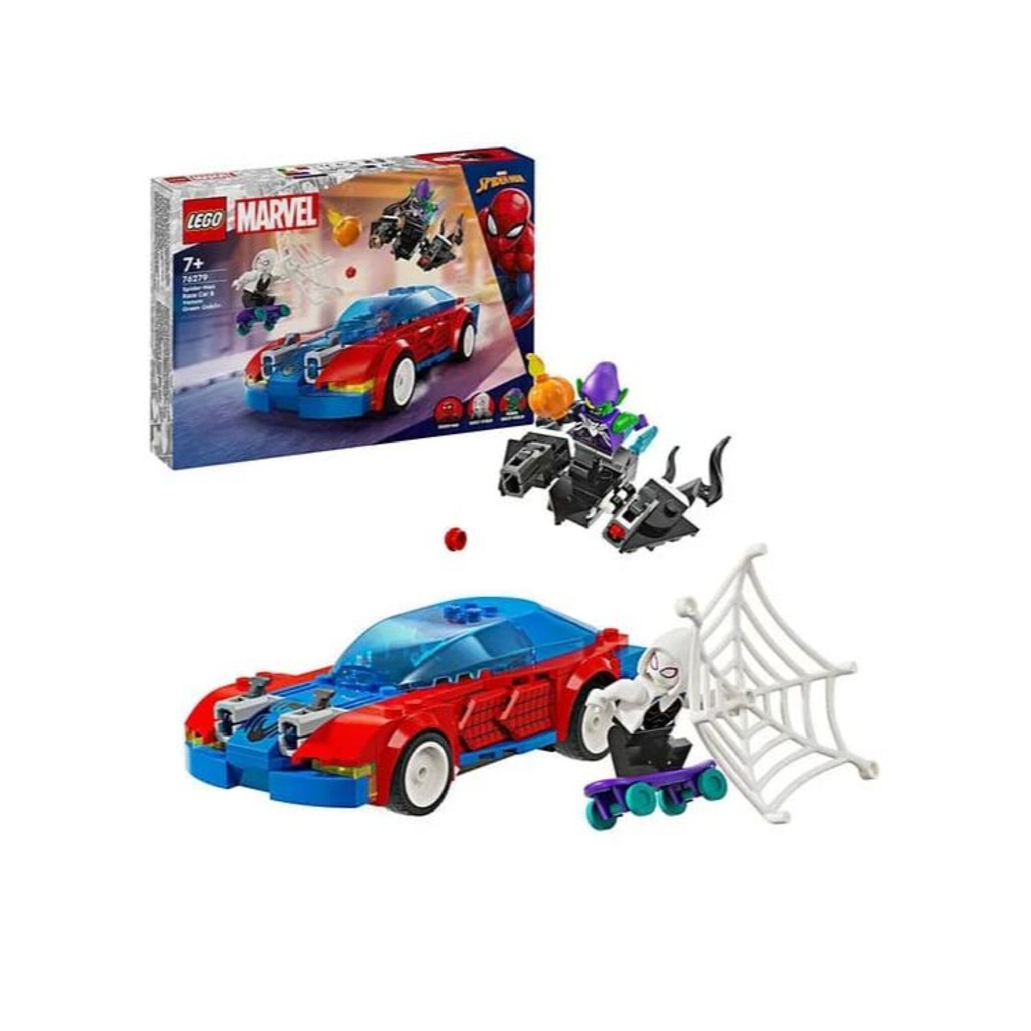 LEGO Marvel Spider-Man, Green Goblin, and Venom Race Car (227 pieces)