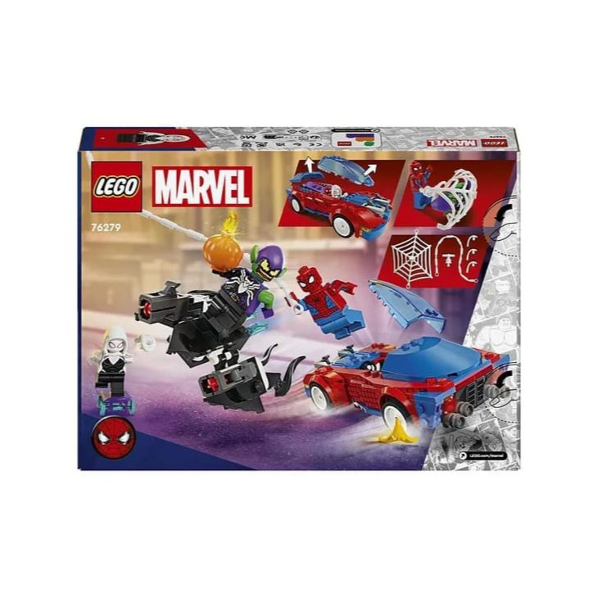 LEGO Marvel Spider-Man, Green Goblin, and Venom Race Car (227 pieces)
