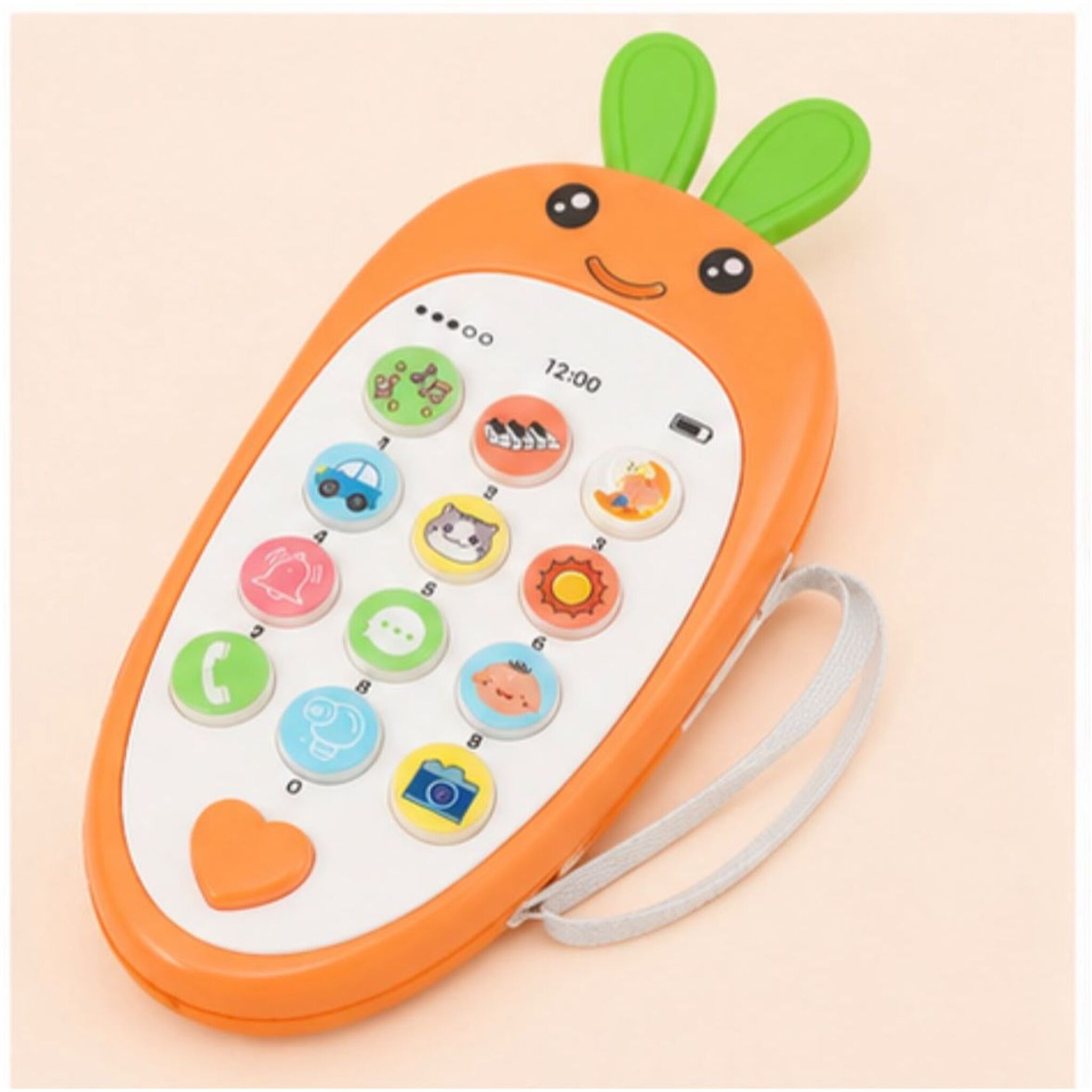 Orange Rabbit-Shaped Toy Phone 