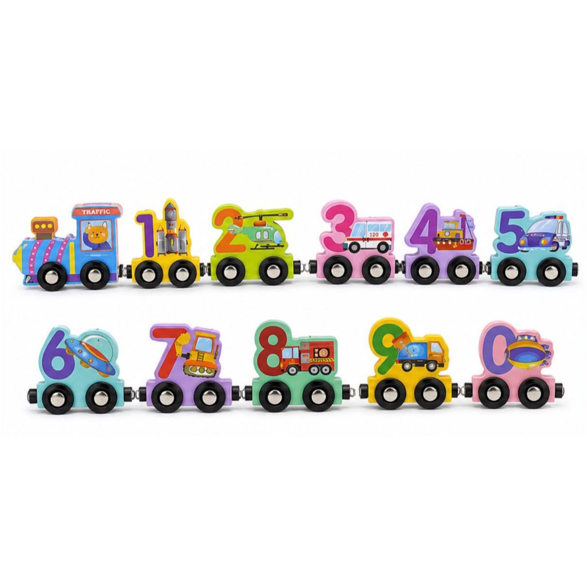 Wooden Educational Car Train 