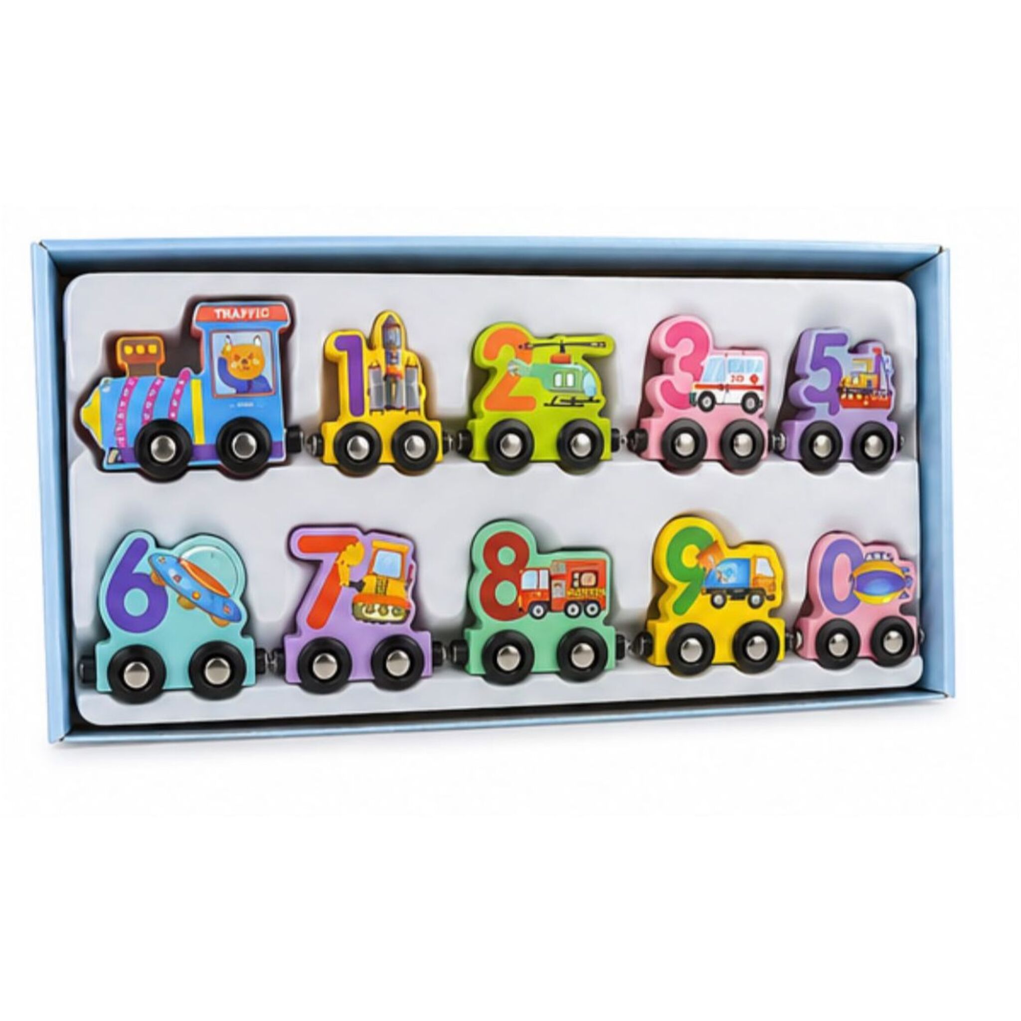 Wooden Educational Car Train 