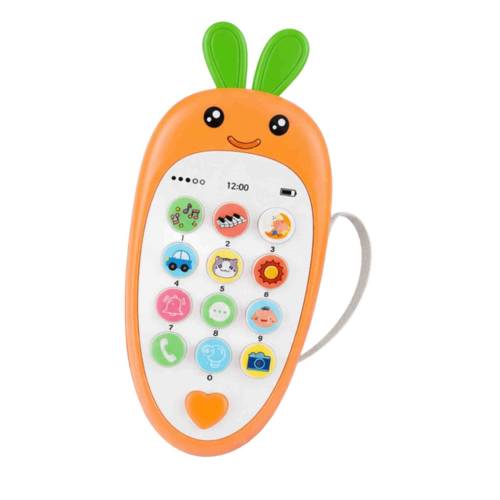 Orange Rabbit-Shaped Toy Phone 