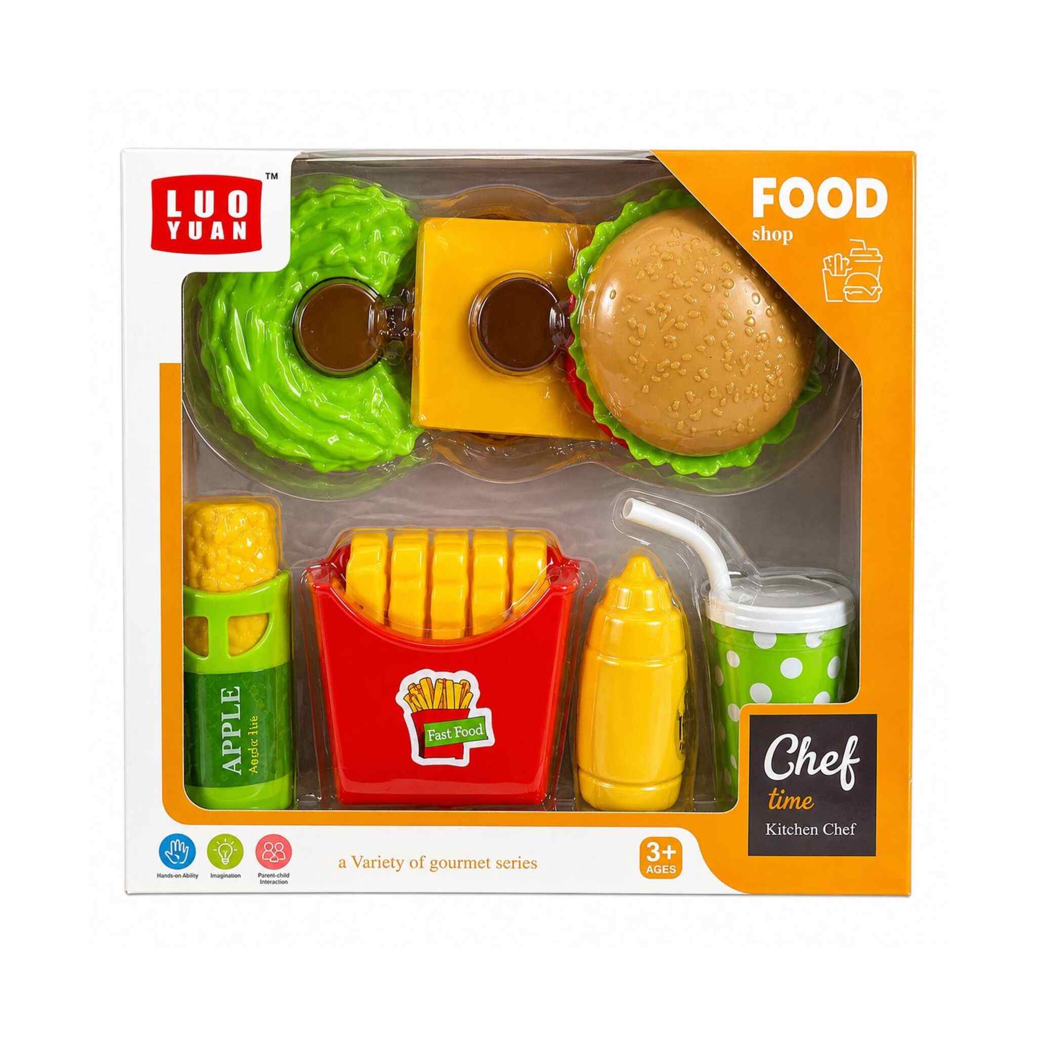 Fast Food Kitchen Set with Burger and accessories