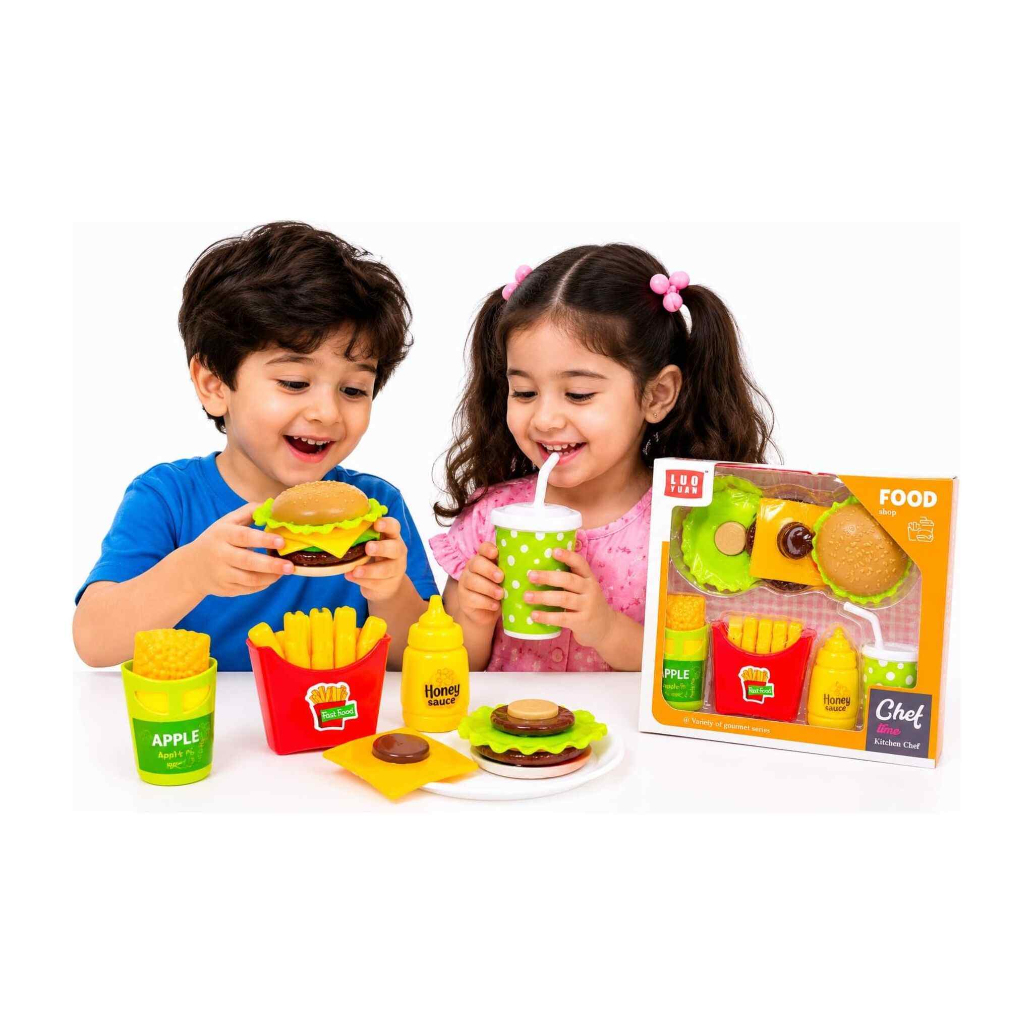 Fast Food Kitchen Set with Burger and accessories